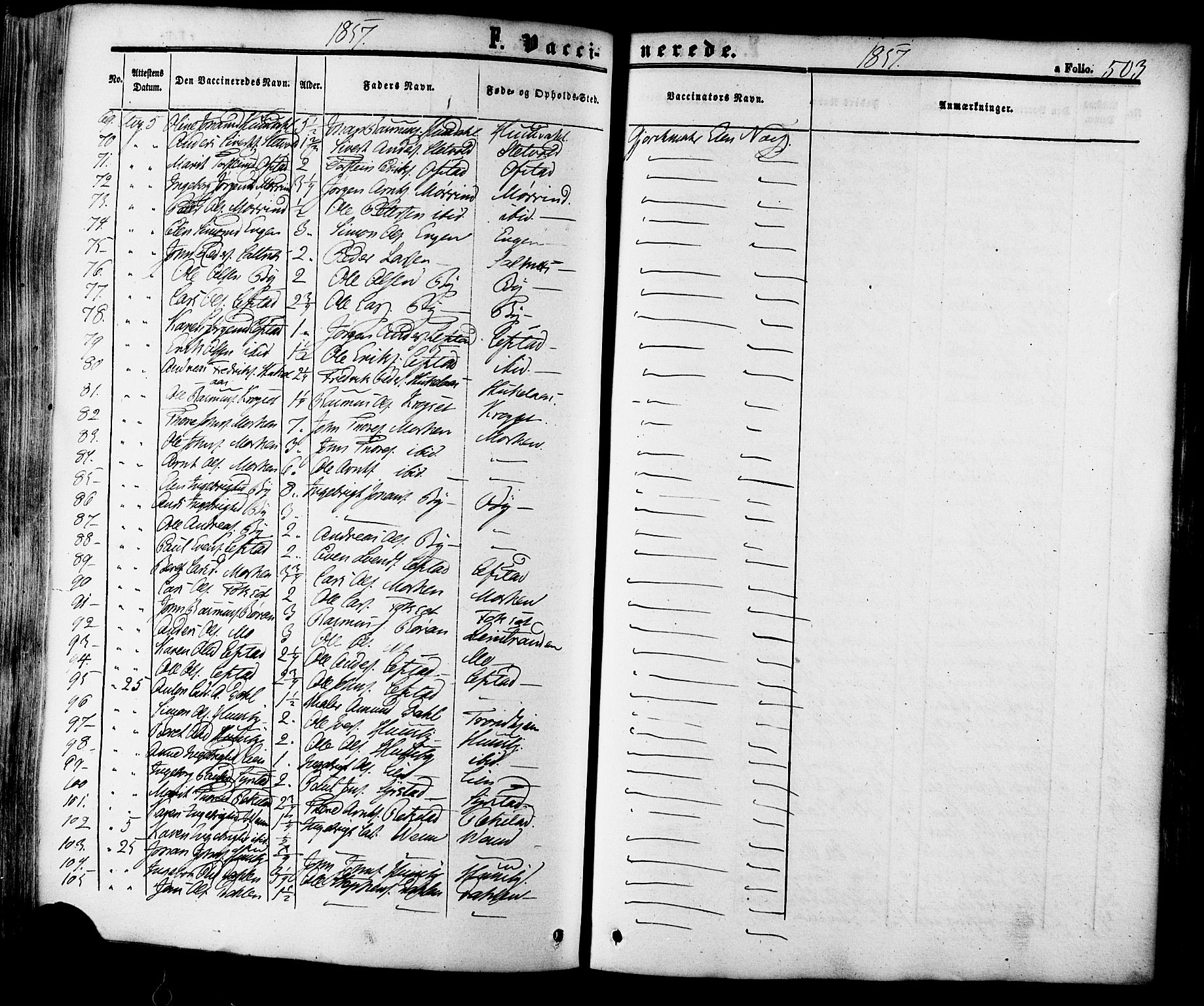Ministerialprotokoller, klokkerbøker og fødselsregistre - Sør-Trøndelag, SAT/A-1456/665/L0772: Parish register (official) no. 665A07, 1856-1878, p. 503