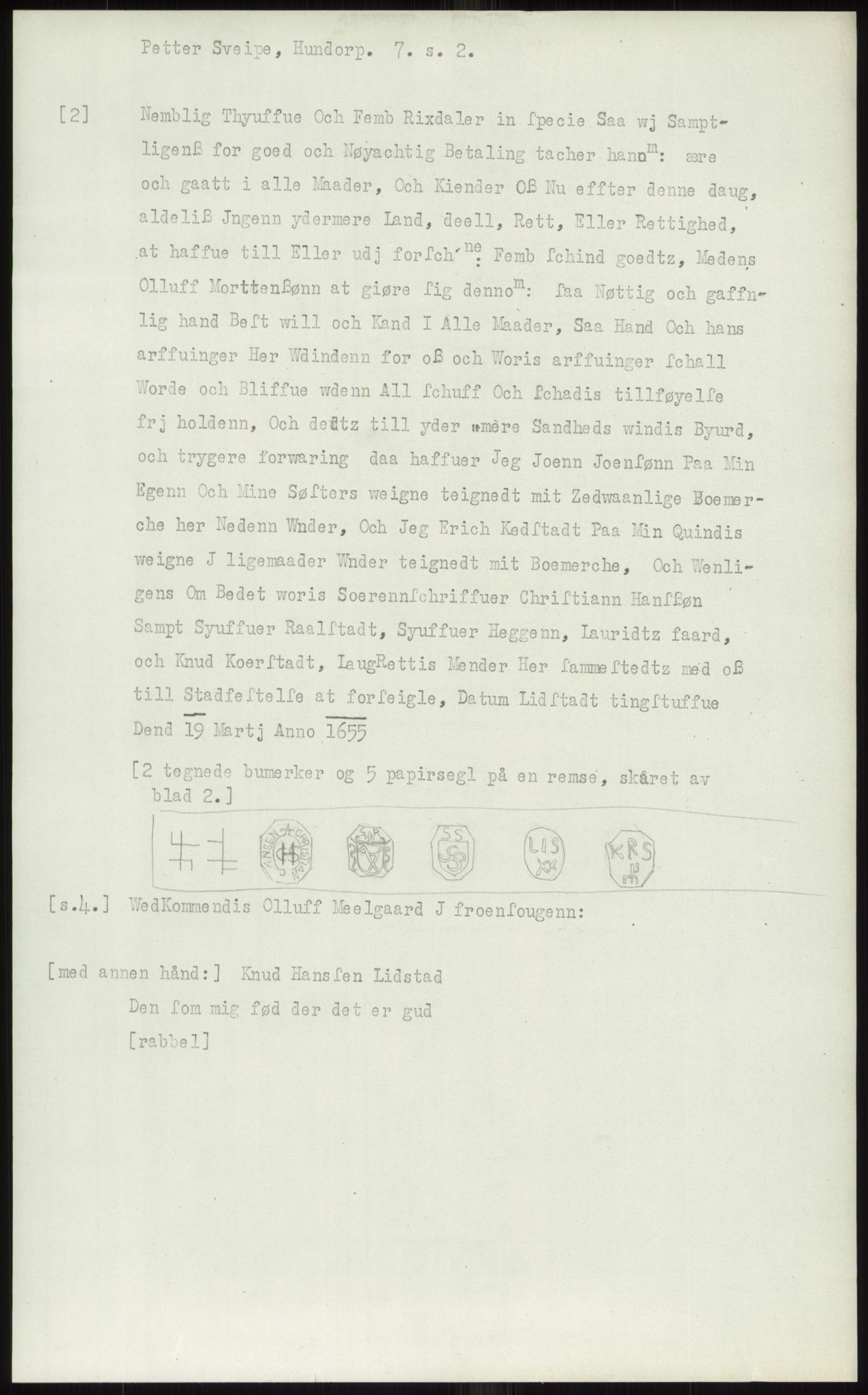 Samlinger til kildeutgivelse, Diplomavskriftsamlingen, AV/RA-EA-4053/H/Ha, p. 126