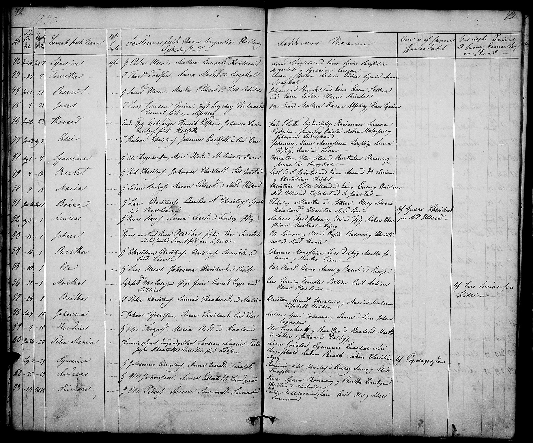 Fåberg prestekontor, SAH/PREST-086/H/Ha/Hab/L0005: Parish register (copy) no. 5, 1837-1864, p. 72-73