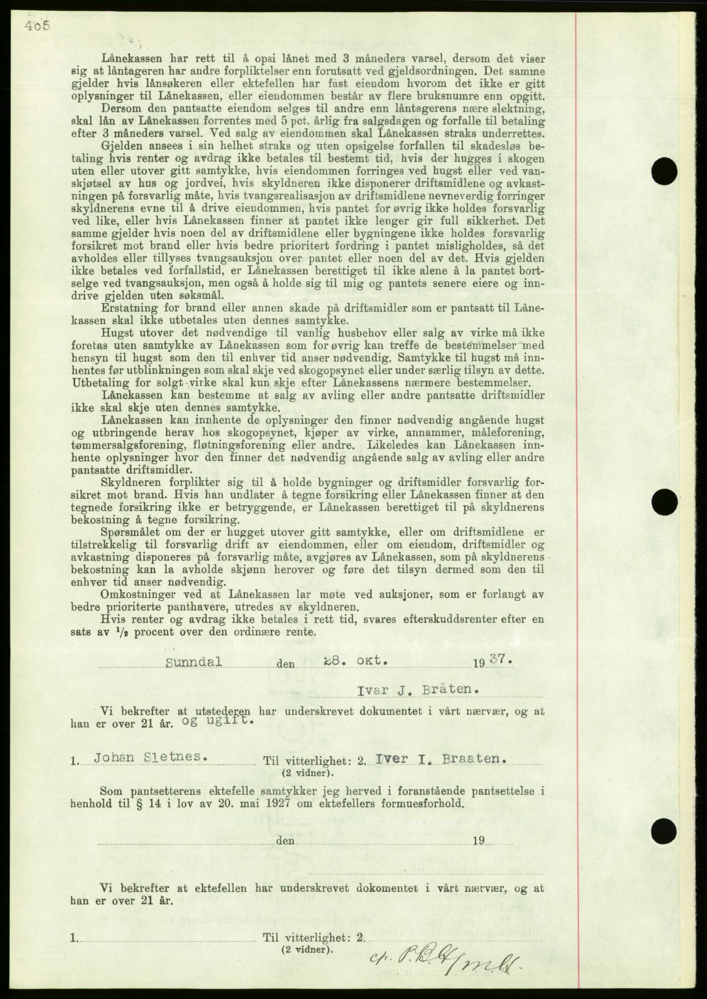 Nordmøre sorenskriveri, AV/SAT-A-4132/1/2/2Ca/L0092: Mortgage book no. B82, 1937-1938, Diary no: : 2986/1937