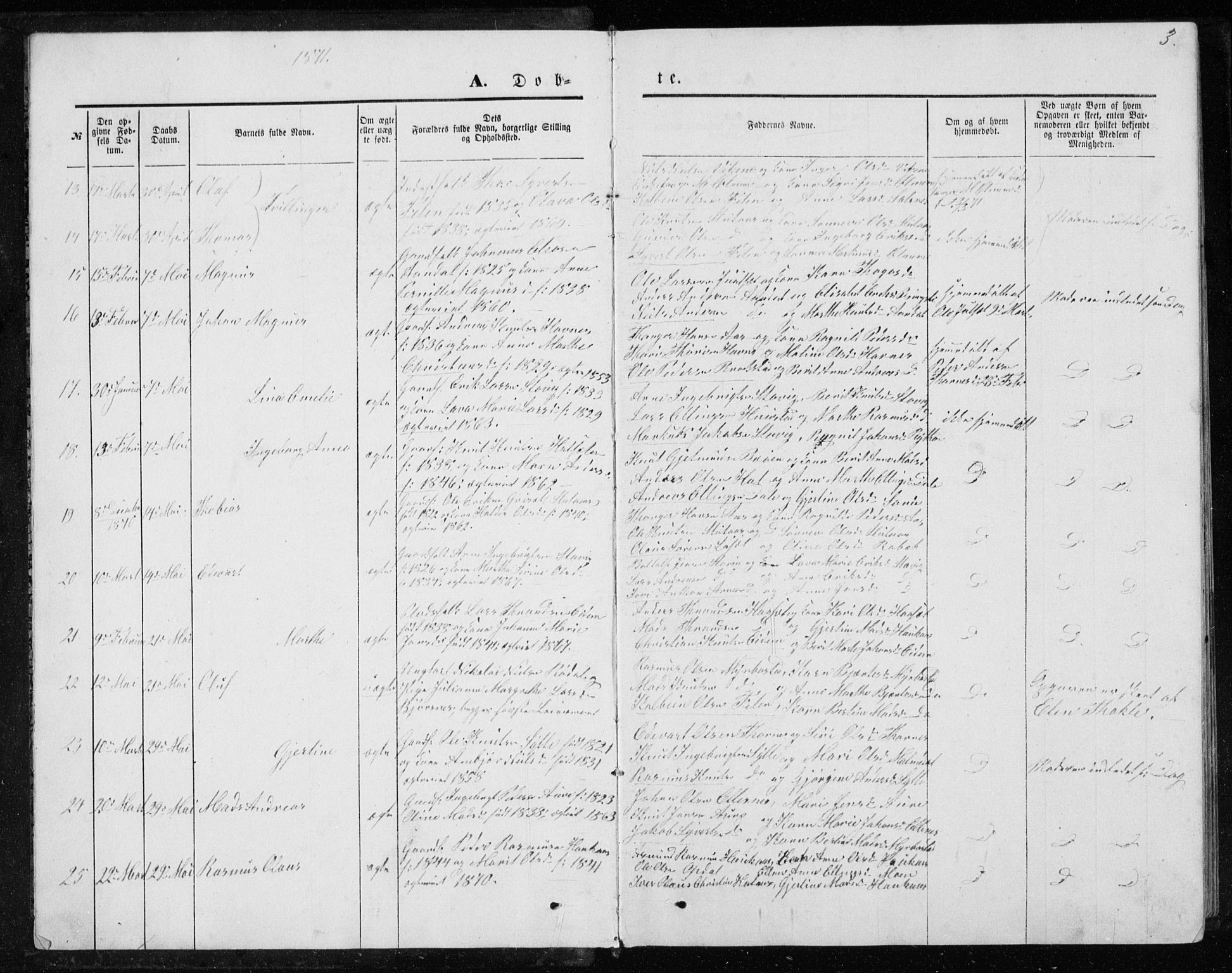 Ministerialprotokoller, klokkerbøker og fødselsregistre - Møre og Romsdal, AV/SAT-A-1454/565/L0754: Parish register (copy) no. 565C03, 1870-1896, p. 3