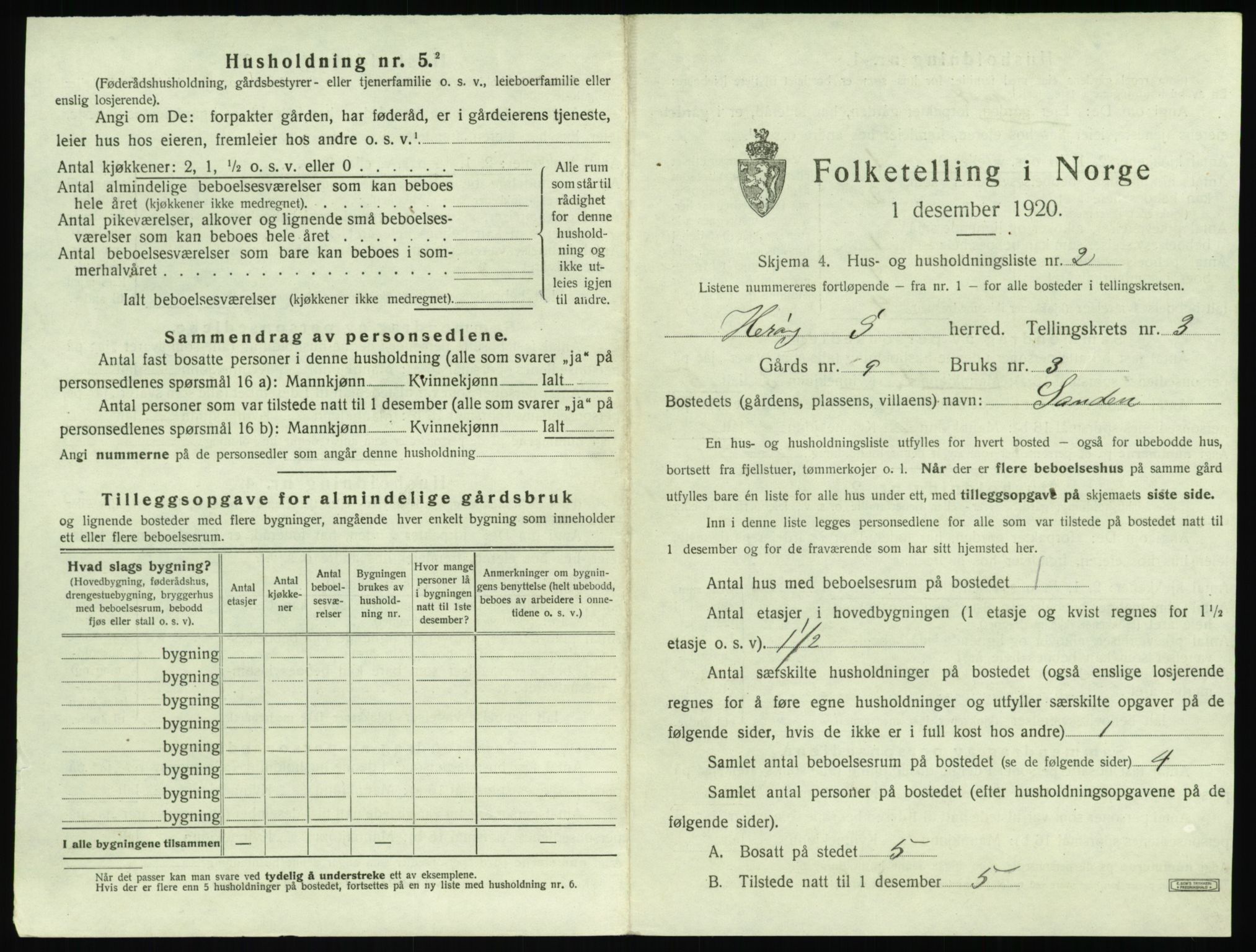 SAT, 1920 census for Herøy (MR), 1920, p. 183
