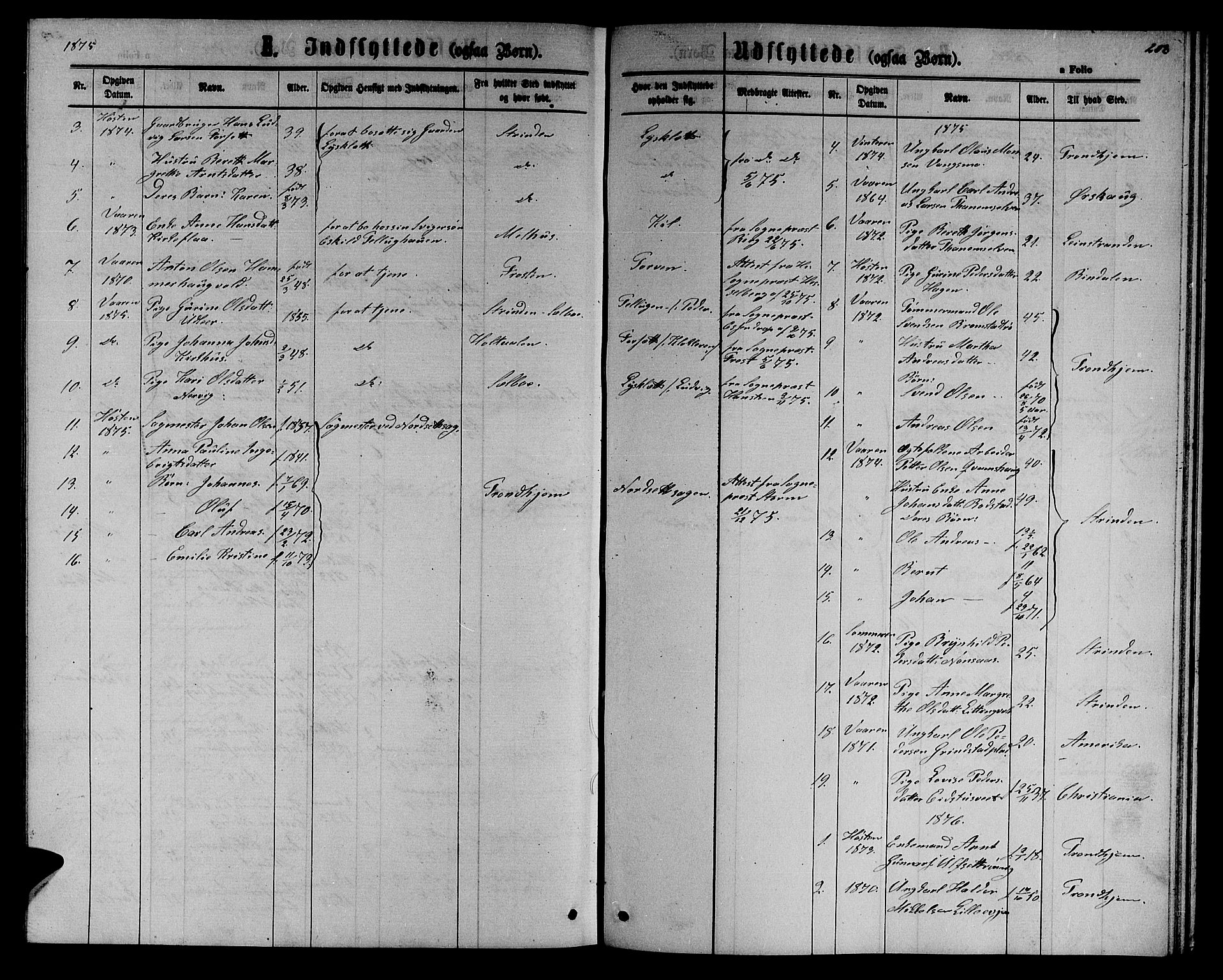 Ministerialprotokoller, klokkerbøker og fødselsregistre - Sør-Trøndelag, AV/SAT-A-1456/618/L0451: Parish register (copy) no. 618C02, 1865-1883, p. 208