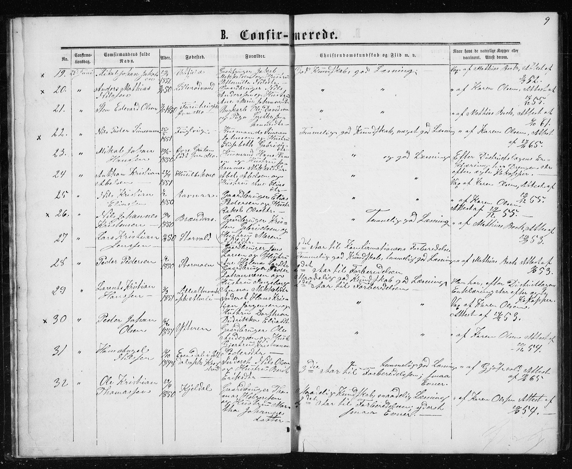 Ministerialprotokoller, klokkerbøker og fødselsregistre - Nordland, AV/SAT-A-1459/827/L0416: Parish register (copy) no. 827C05, 1865-1886, p. 9