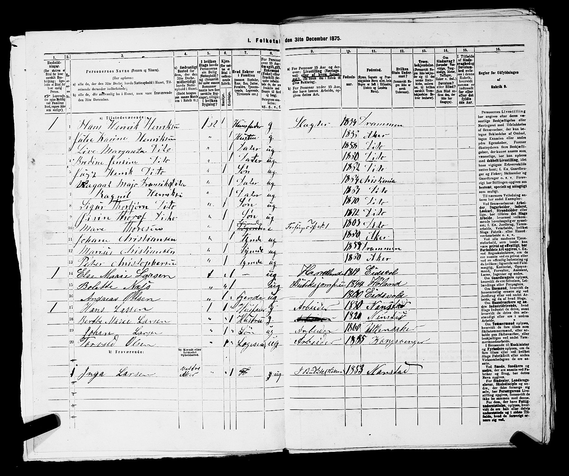 RA, 1875 census for 0301 Kristiania, 1875, p. 8686