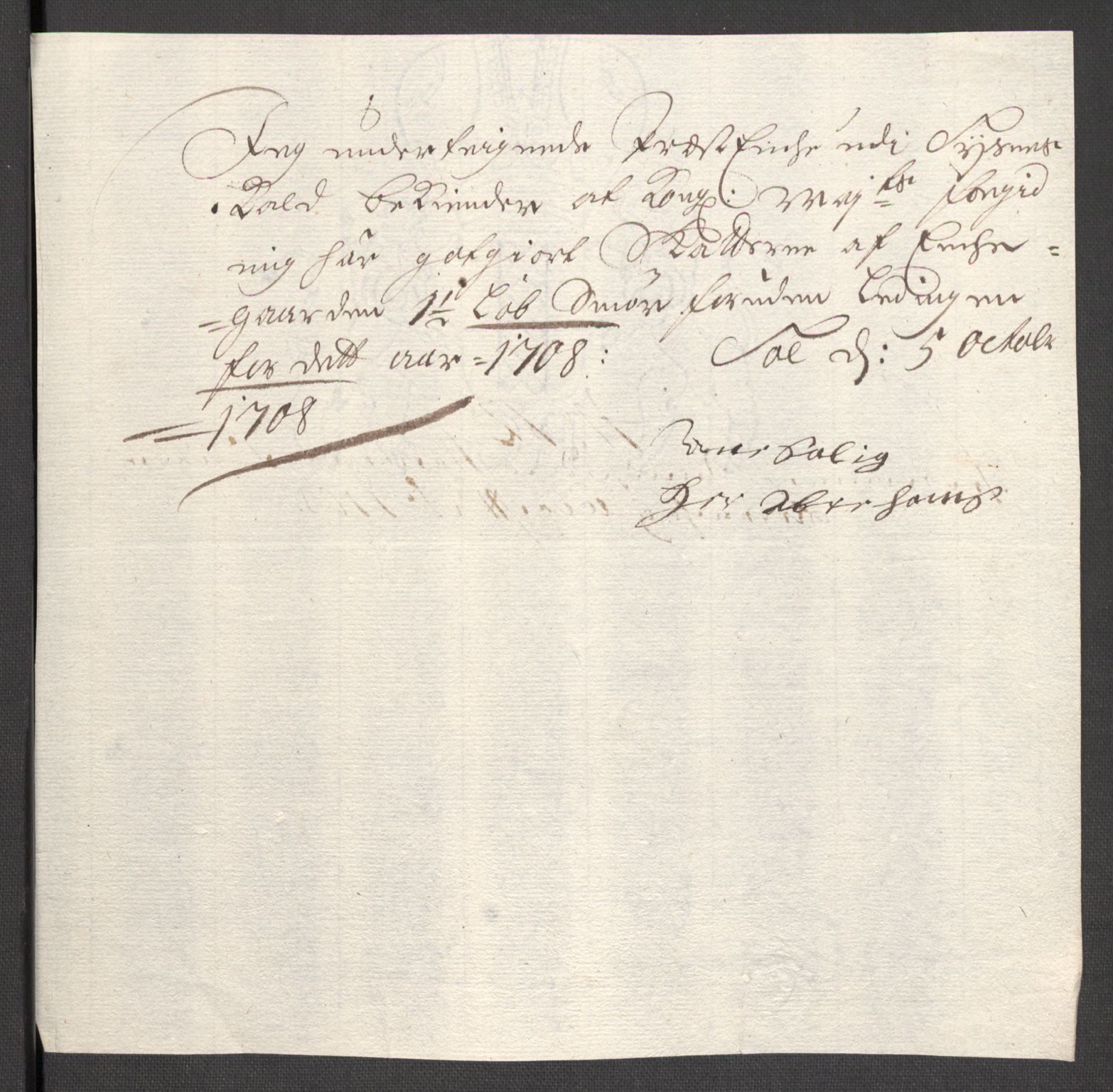 Rentekammeret inntil 1814, Reviderte regnskaper, Fogderegnskap, AV/RA-EA-4092/R48/L2985: Fogderegnskap Sunnhordland og Hardanger, 1708, p. 269