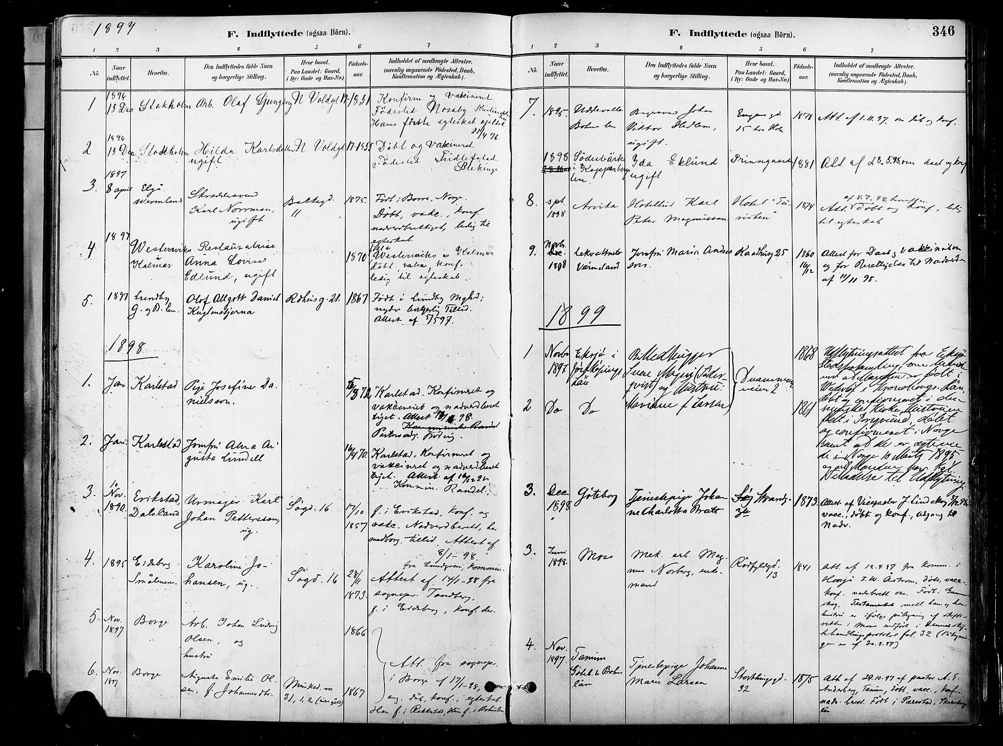 Johannes prestekontor Kirkebøker, AV/SAO-A-10852/F/Fa/L0004: Parish register (official) no. 4, 1883-1907, p. 346