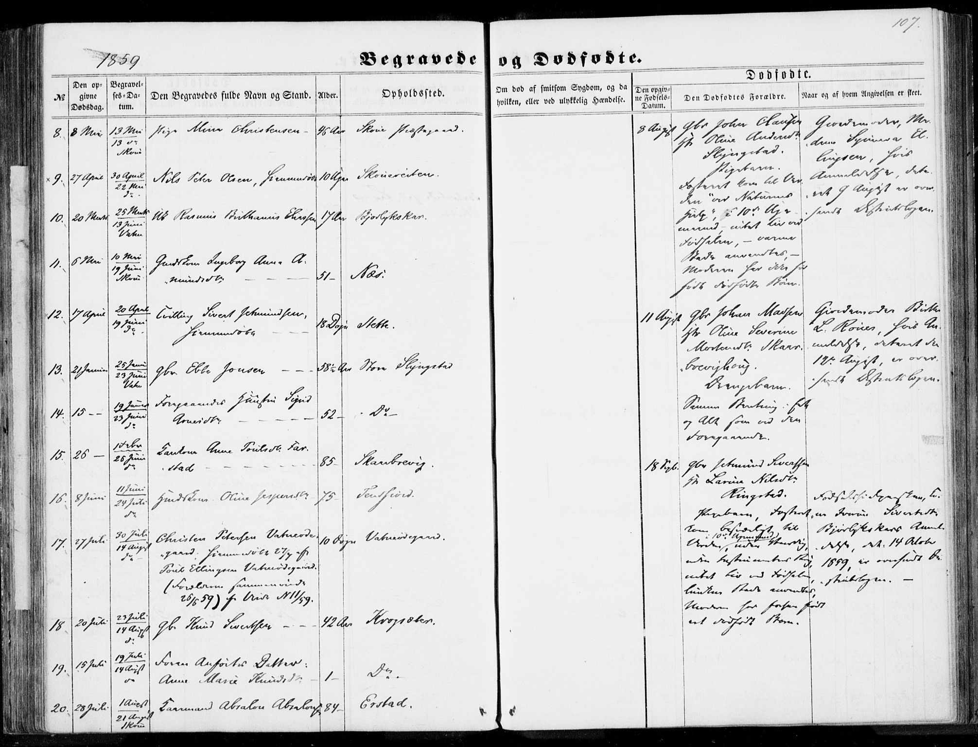 Ministerialprotokoller, klokkerbøker og fødselsregistre - Møre og Romsdal, AV/SAT-A-1454/524/L0354: Parish register (official) no. 524A06, 1857-1863, p. 107