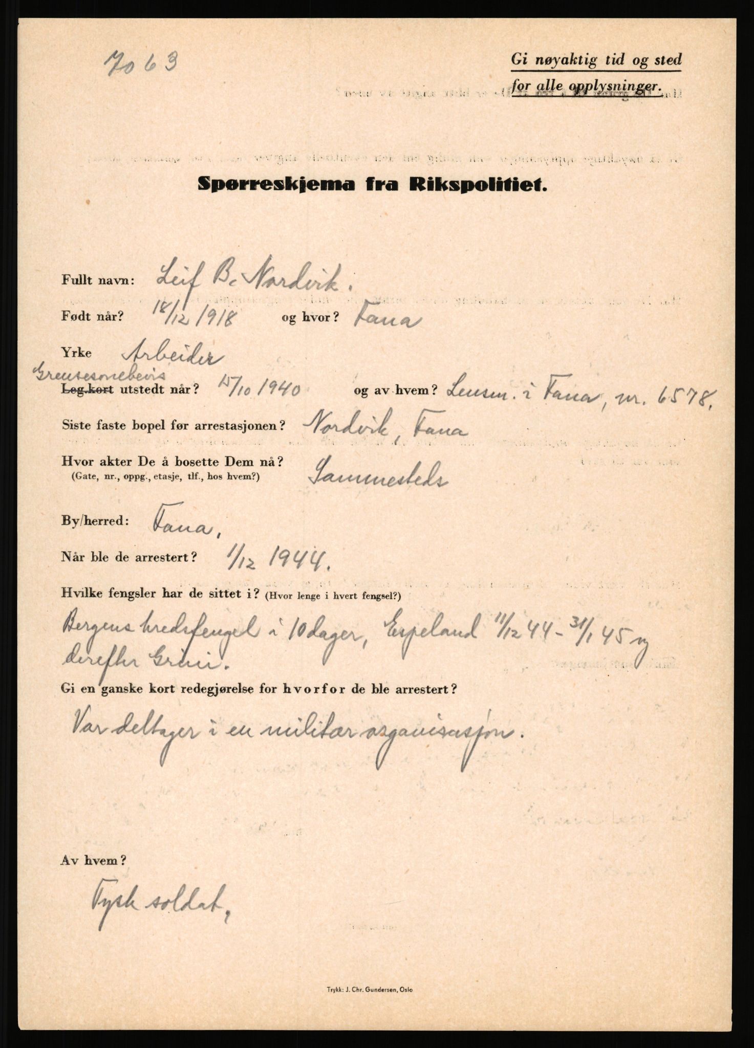 Rikspolitisjefen, AV/RA-S-1560/L/L0012: Mogensen, Øivind - Noraas, Lars, 1940-1945, p. 1082