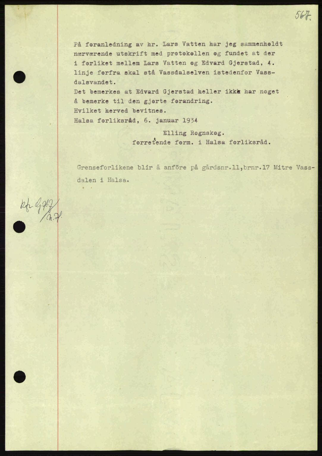 Nordmøre sorenskriveri, AV/SAT-A-4132/1/2/2Ca: Mortgage book no. B92, 1944-1945, Diary no: : 239/1945