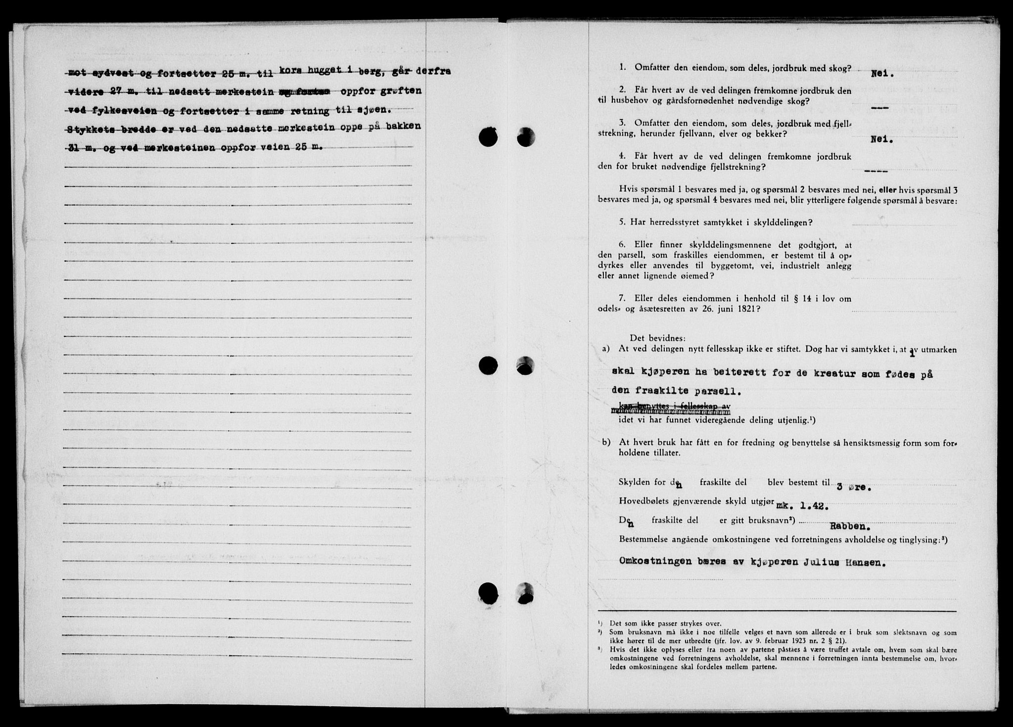 Lofoten sorenskriveri, SAT/A-0017/1/2/2C/L0009a: Mortgage book no. 9a, 1941-1942, Diary no: : 50/1942