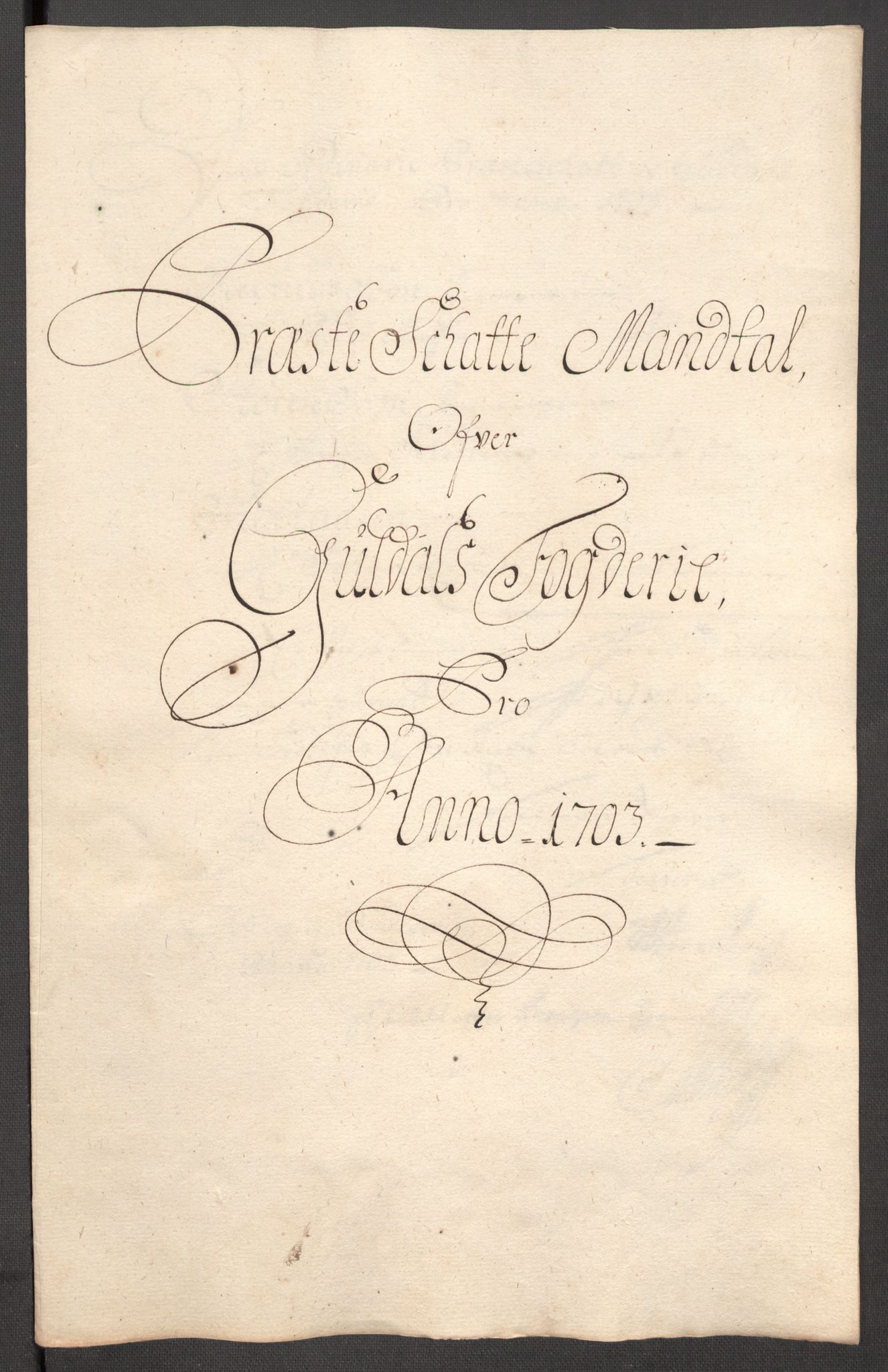 Rentekammeret inntil 1814, Reviderte regnskaper, Fogderegnskap, RA/EA-4092/R60/L3953: Fogderegnskap Orkdal og Gauldal, 1703, p. 355