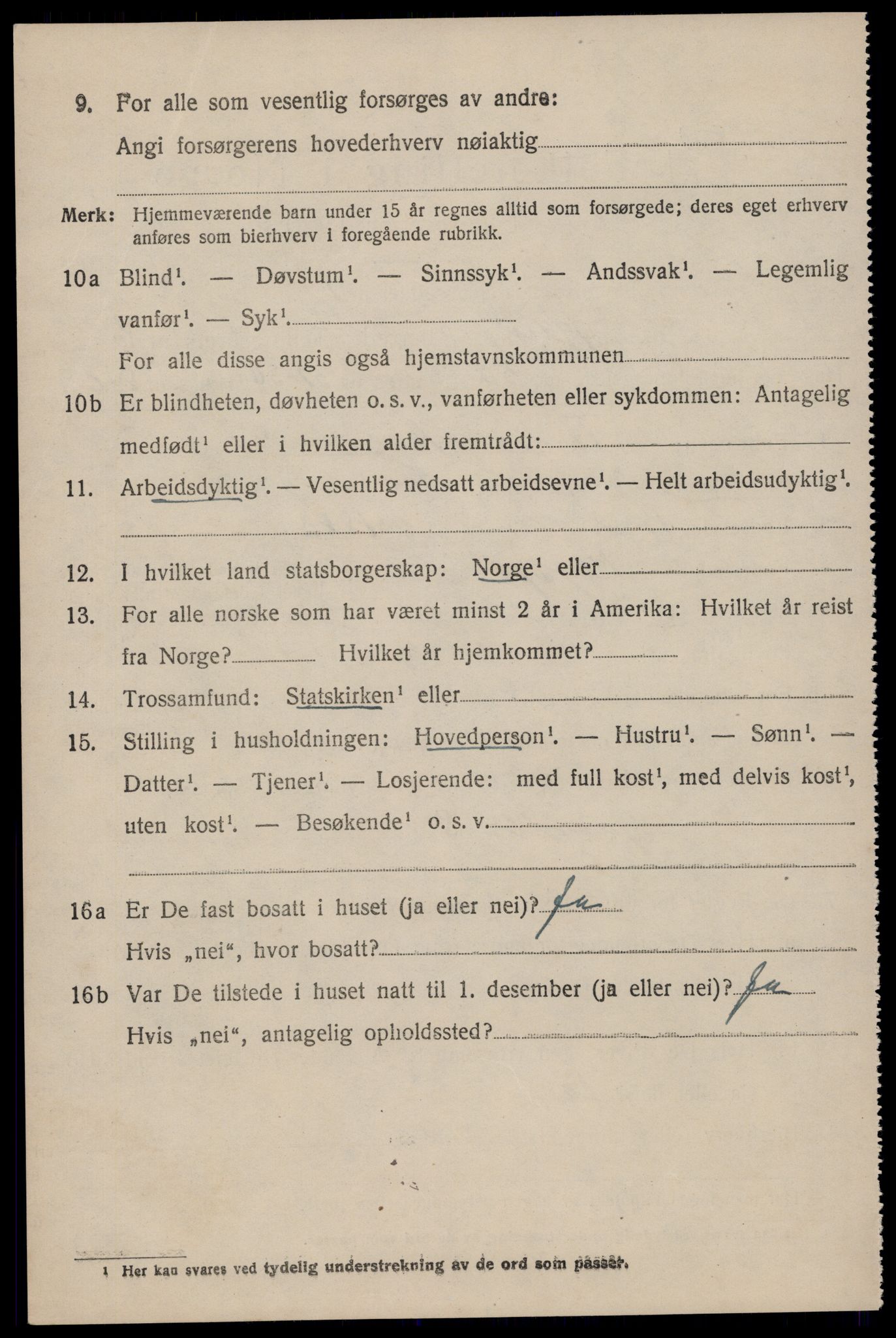 SAST, 1920 census for Klepp, 1920, p. 6569