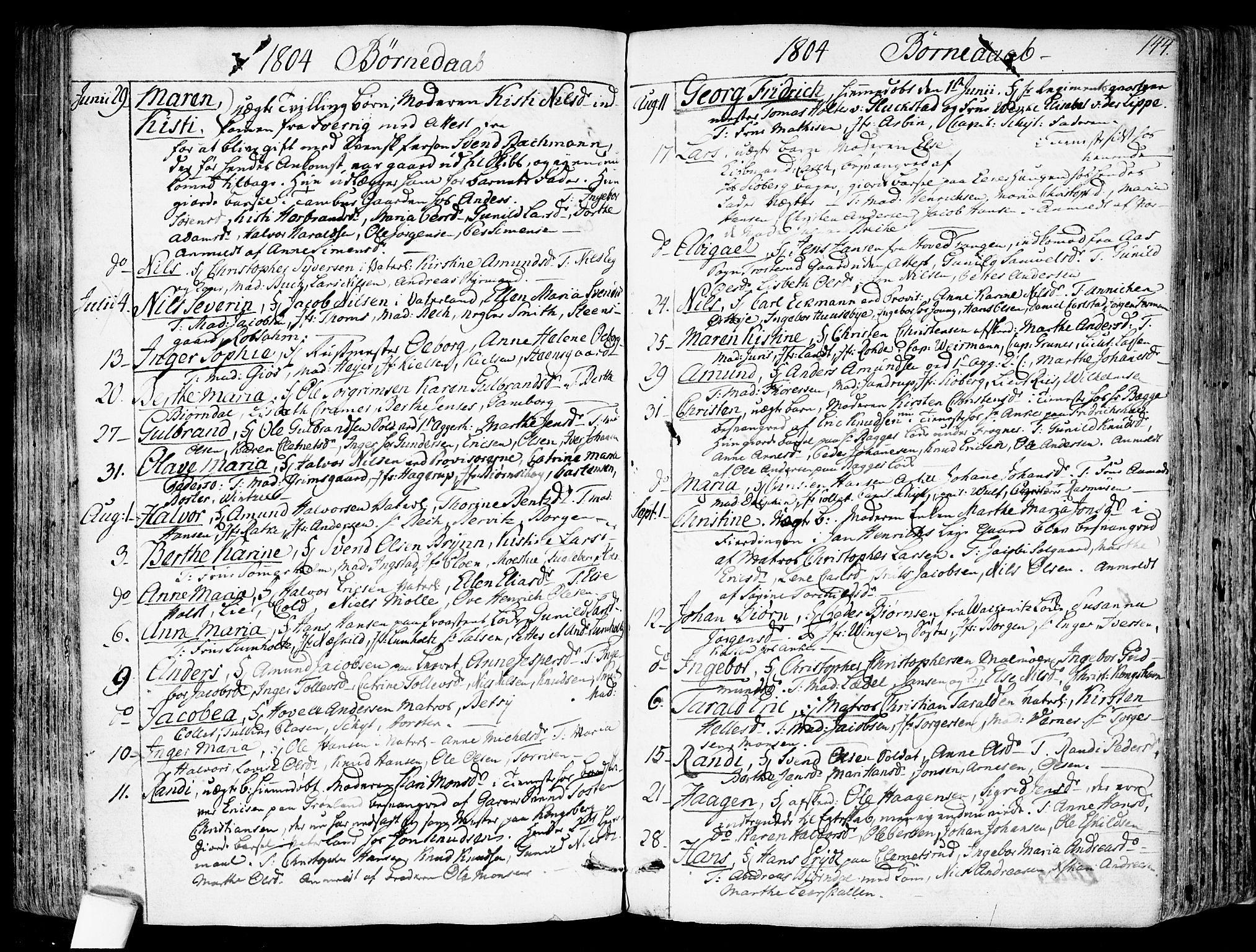 Garnisonsmenigheten Kirkebøker, SAO/A-10846/F/Fa/L0003: Parish register (official) no. 3, 1777-1809, p. 144