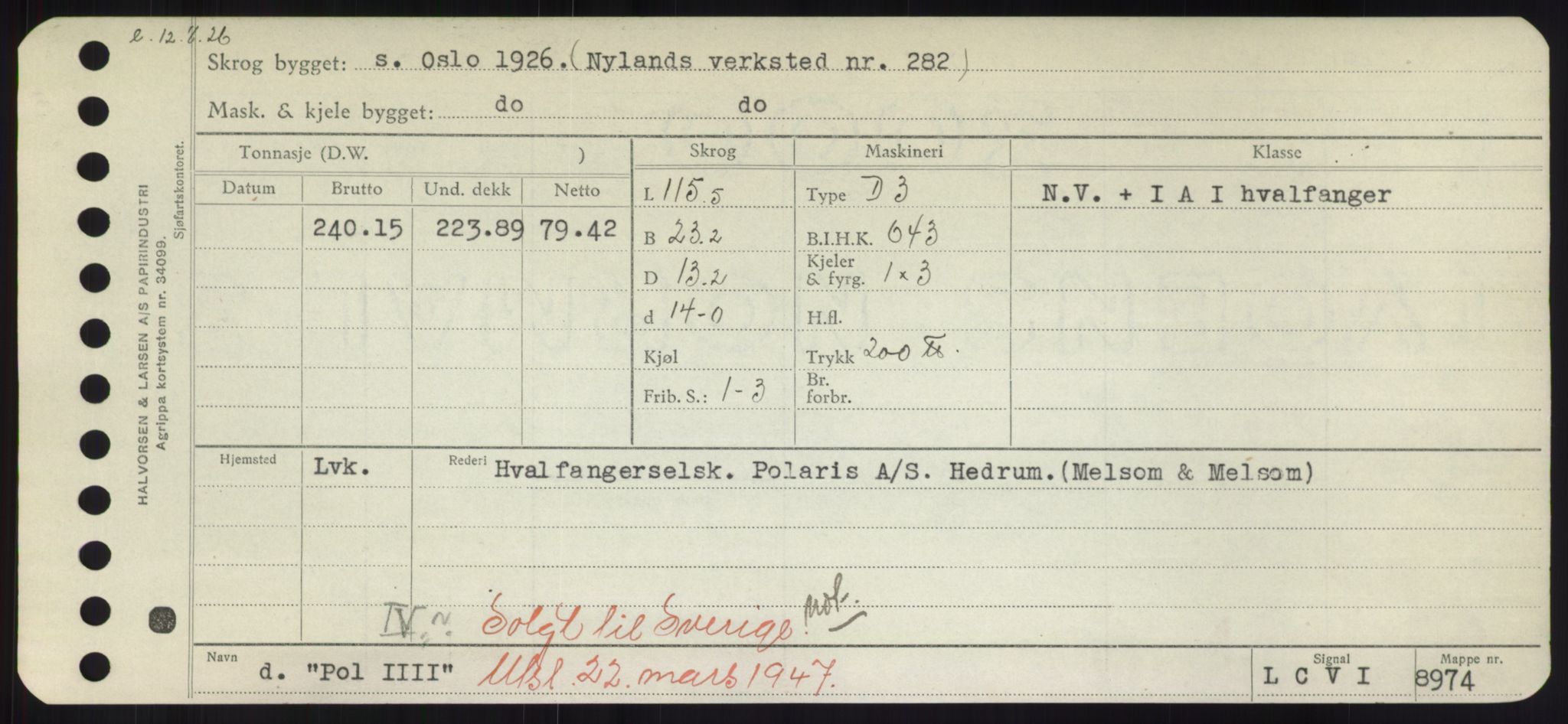 Sjøfartsdirektoratet med forløpere, Skipsmålingen, RA/S-1627/H/Hd/L0029: Fartøy, P, p. 301