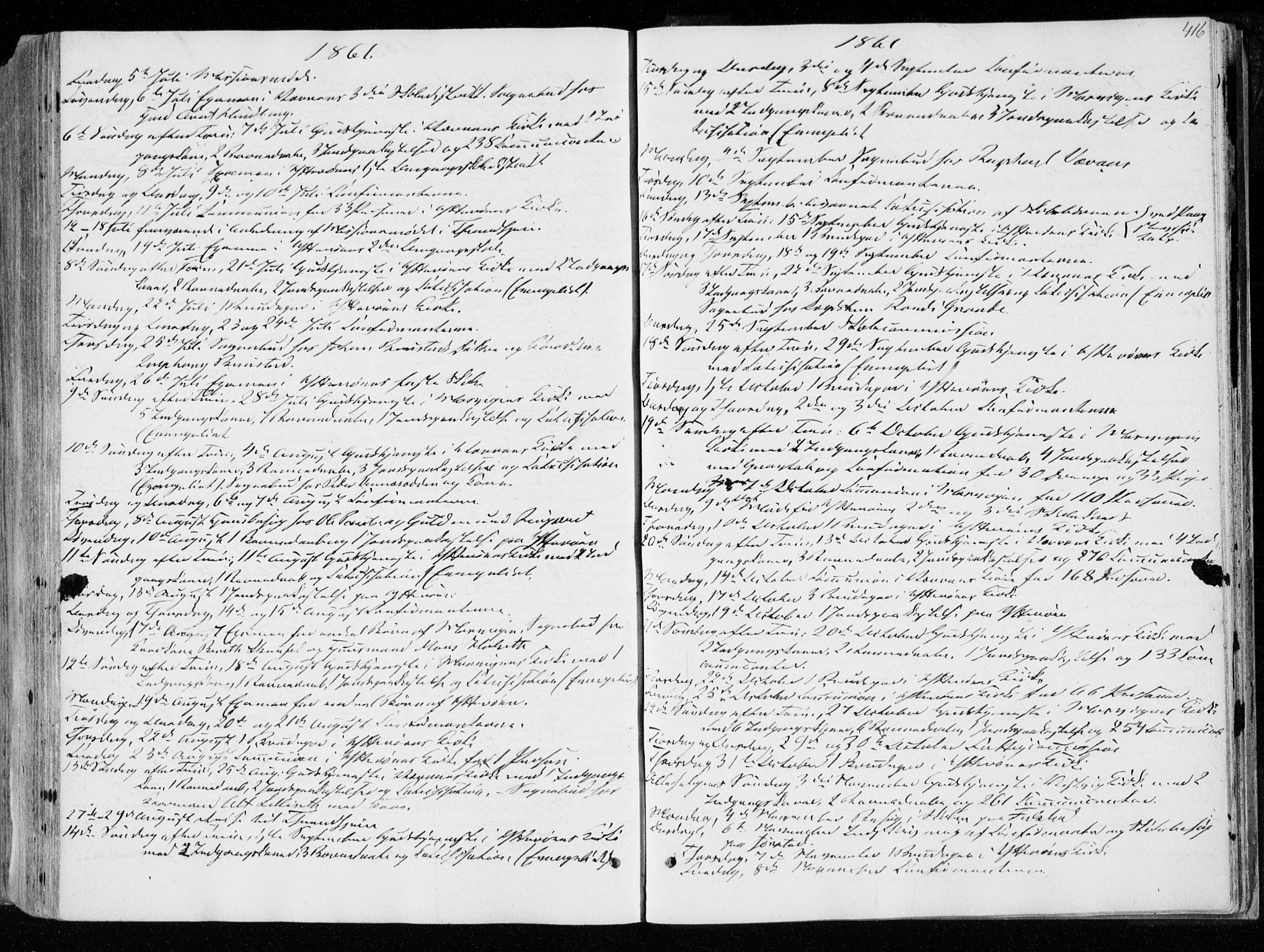 Ministerialprotokoller, klokkerbøker og fødselsregistre - Nord-Trøndelag, SAT/A-1458/722/L0218: Parish register (official) no. 722A05, 1843-1868, p. 416