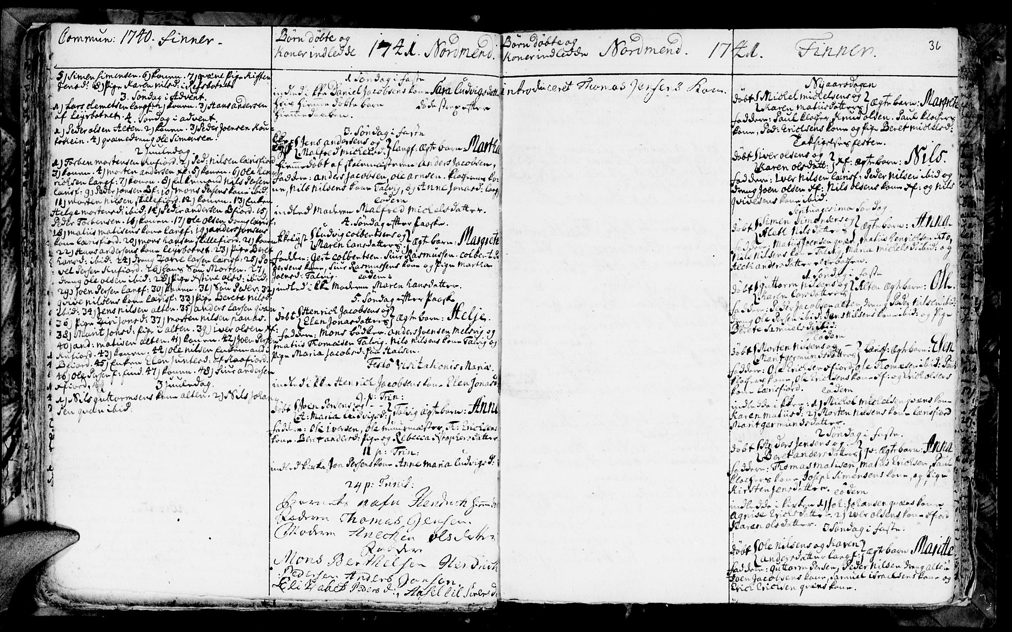 Talvik sokneprestkontor, SATØ/S-1337/H/Ha/L0003kirke: Parish register (official) no. 3, 1735-1752, p. 36