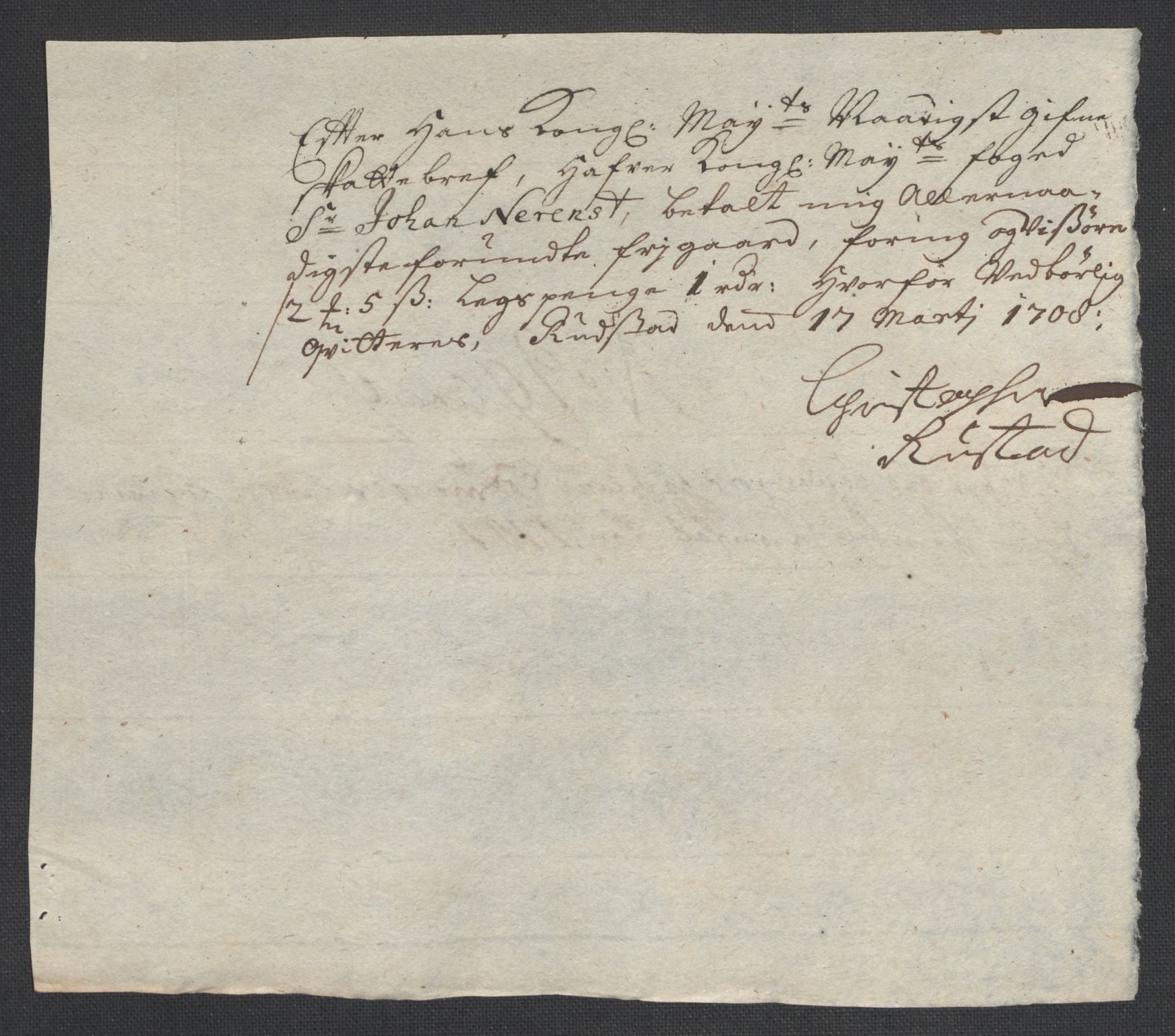 Rentekammeret inntil 1814, Reviderte regnskaper, Fogderegnskap, AV/RA-EA-4092/R18/L1305: Fogderegnskap Hadeland, Toten og Valdres, 1707-1708, p. 307