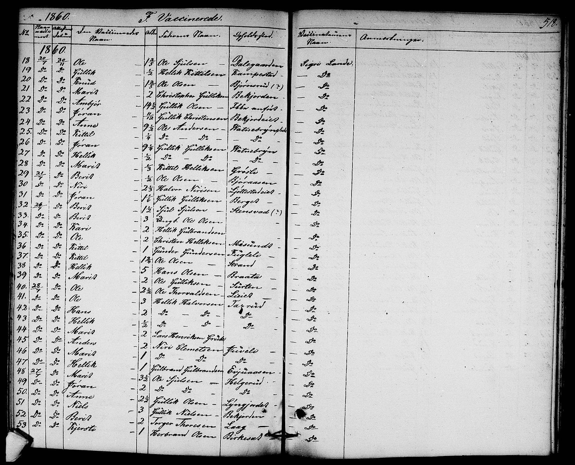 Flesberg kirkebøker, AV/SAKO-A-18/G/Ga/L0002: Parish register (copy) no. I 2, 1834-1860, p. 518