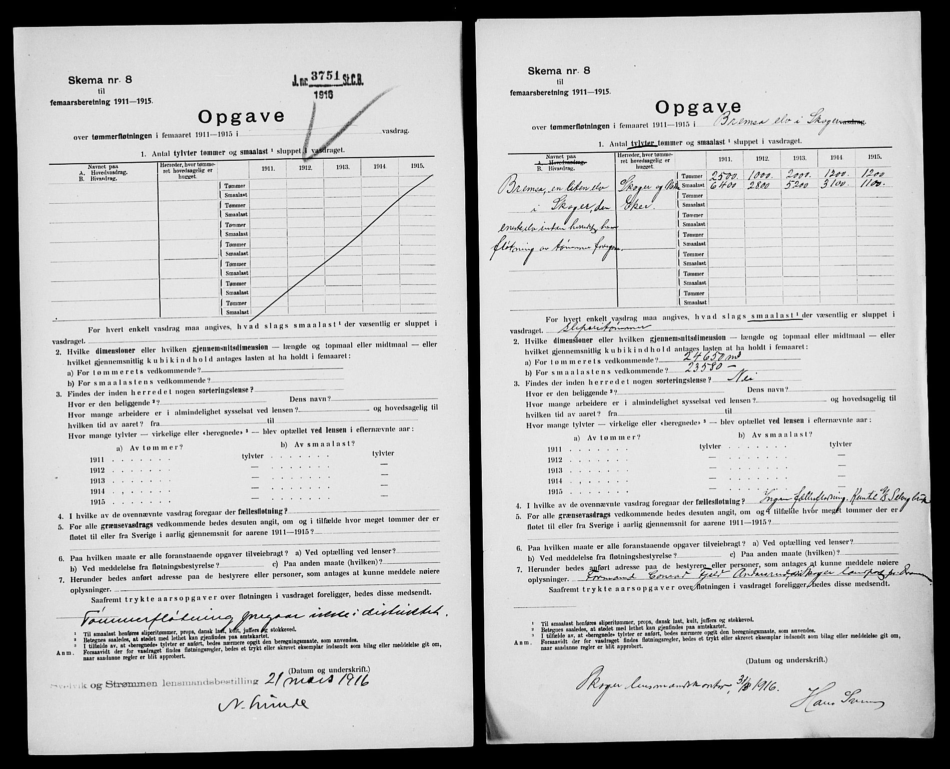 Statistisk sentralbyrå, Næringsøkonomiske emner, Generelt - Amtmennenes femårsberetninger, AV/RA-S-2233/F/Fa/L0121: --, 1911-1915, p. 2