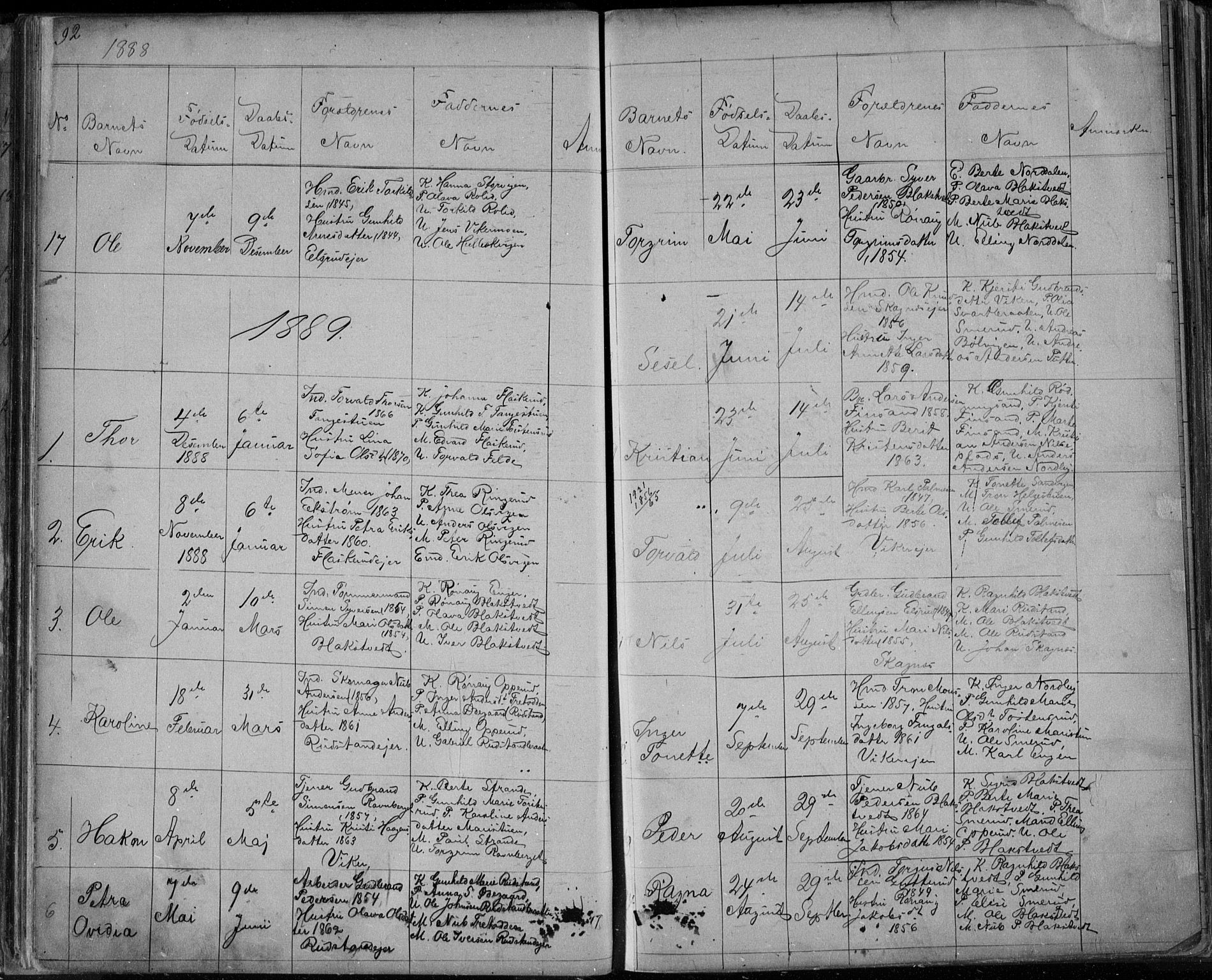 Ådal kirkebøker, SAKO/A-248/G/Ga/L0003: Parish register (copy) no. I 3, 1862-1891, p. 92-93