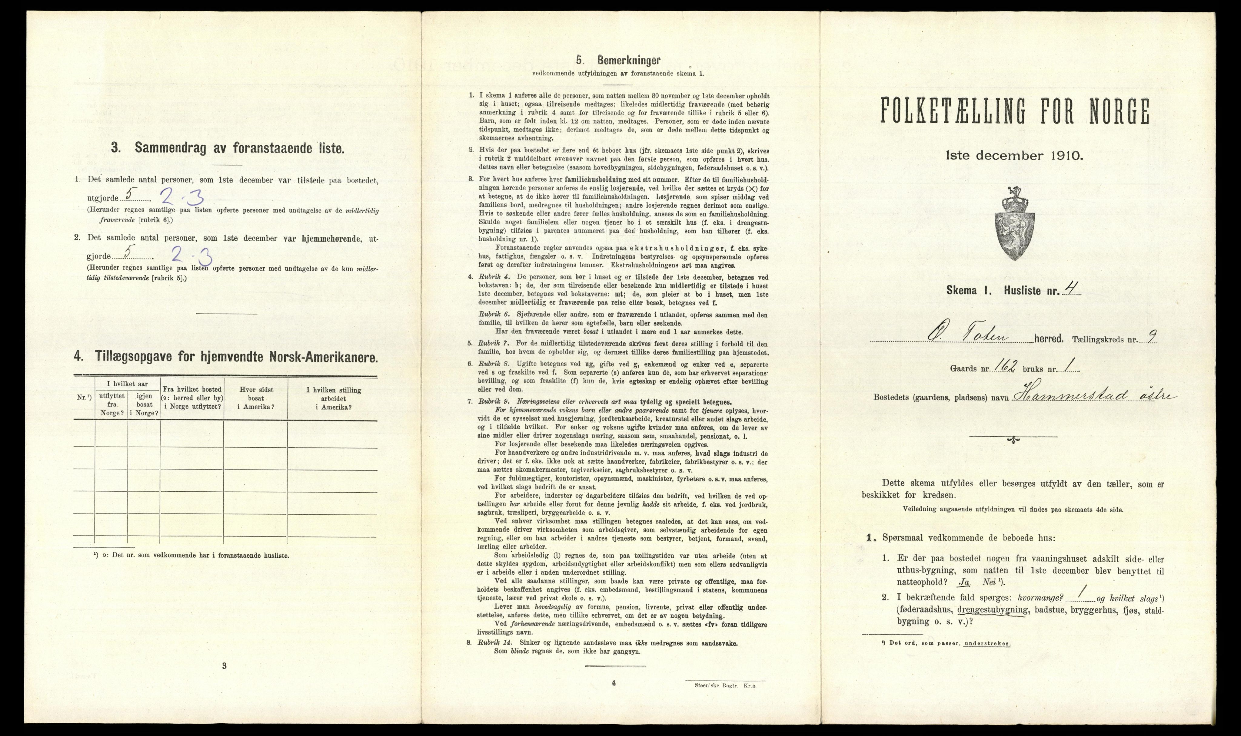 RA, 1910 census for Østre Toten, 1910, p. 2555