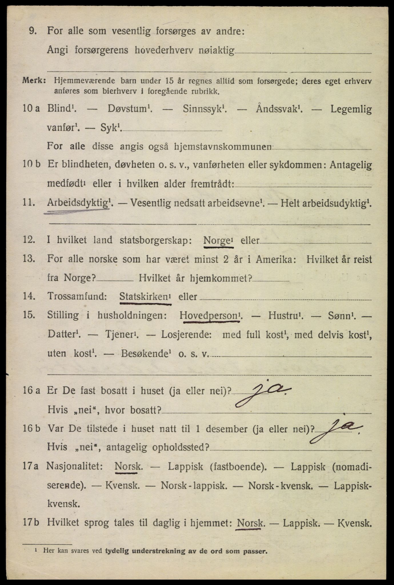 SAT, 1920 census for Hadsel, 1920, p. 14935