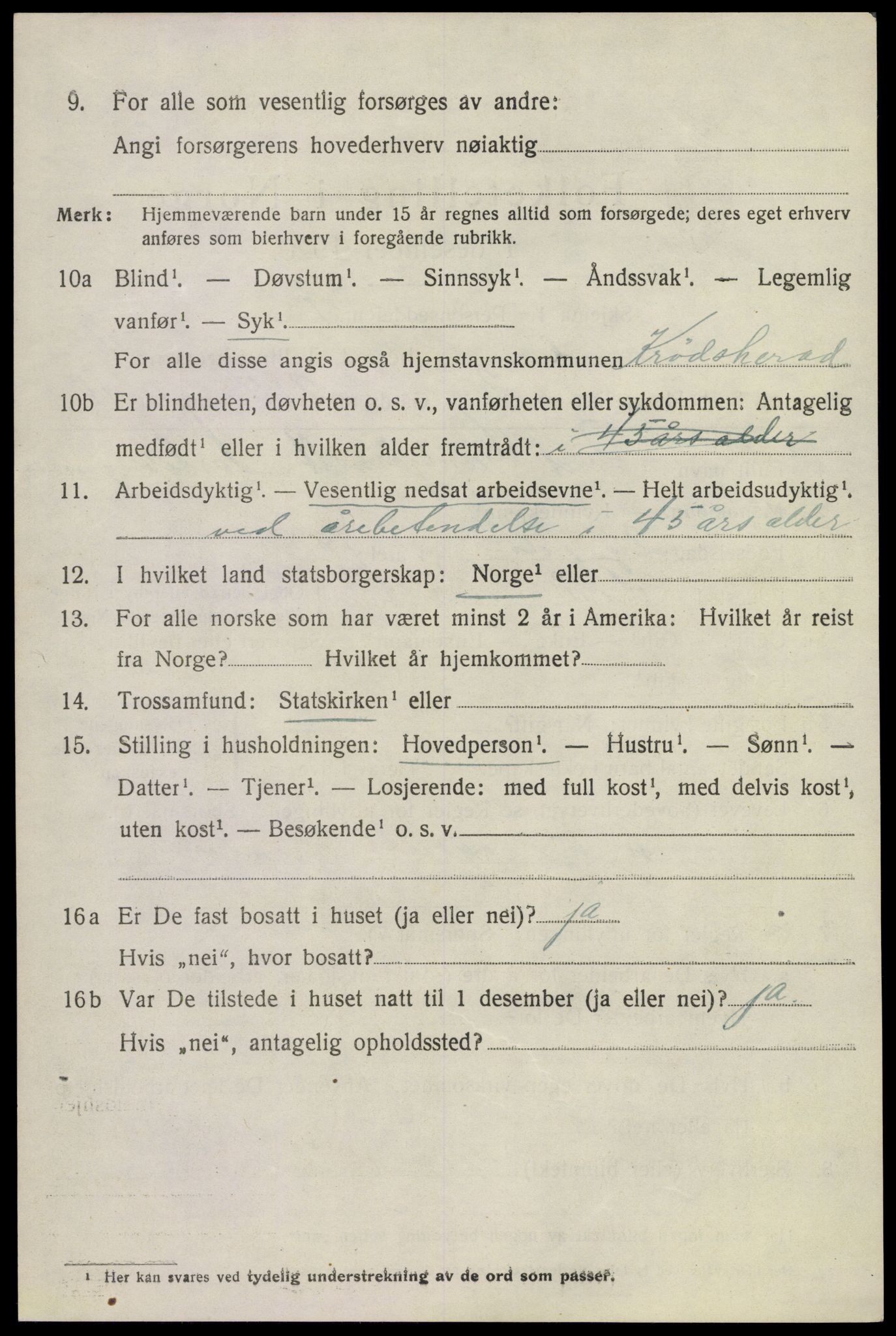 SAKO, 1920 census for Krødsherad, 1920, p. 4568