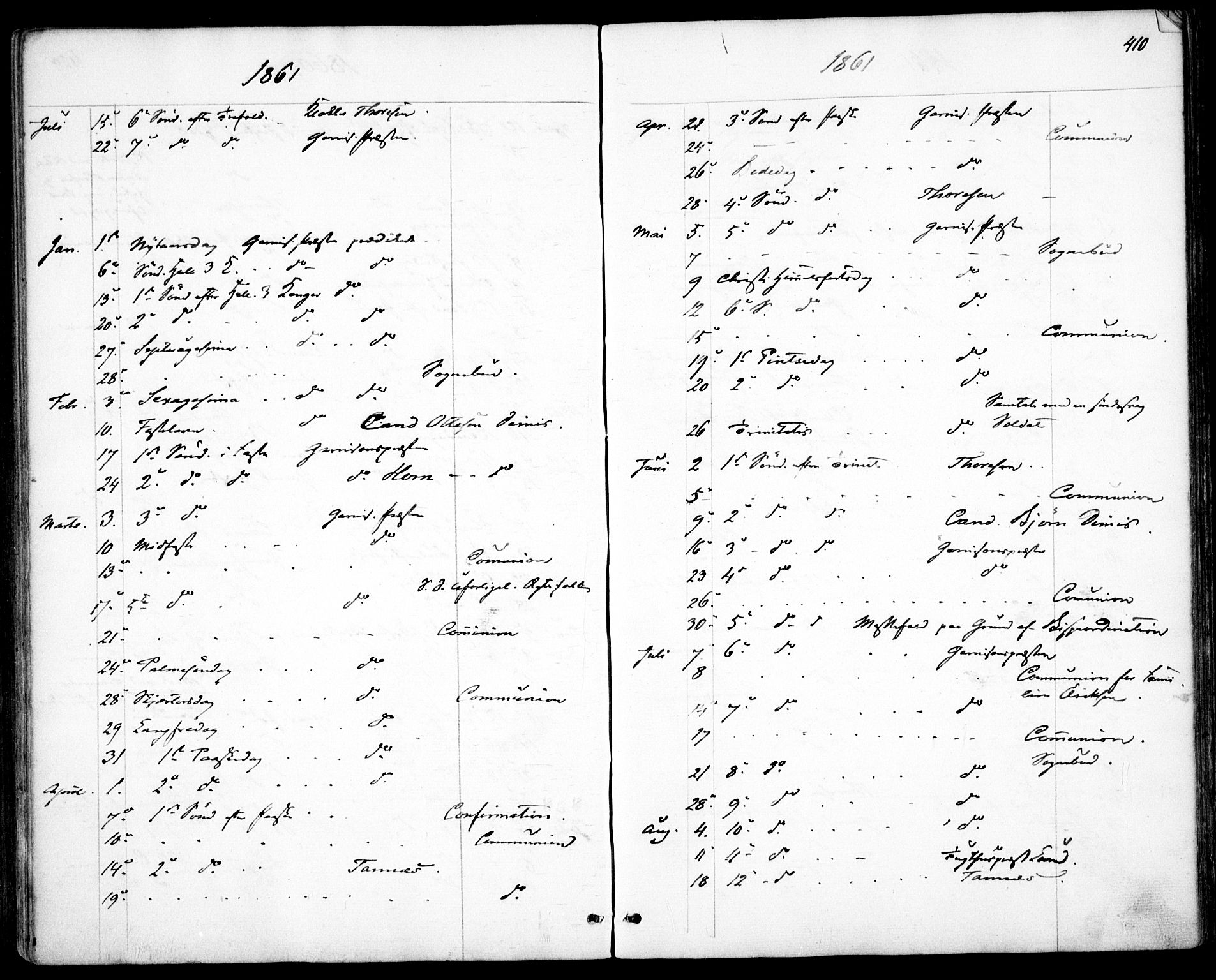 Garnisonsmenigheten Kirkebøker, AV/SAO-A-10846/F/Fa/L0010: Parish register (official) no. 10, 1859-1869, p. 410