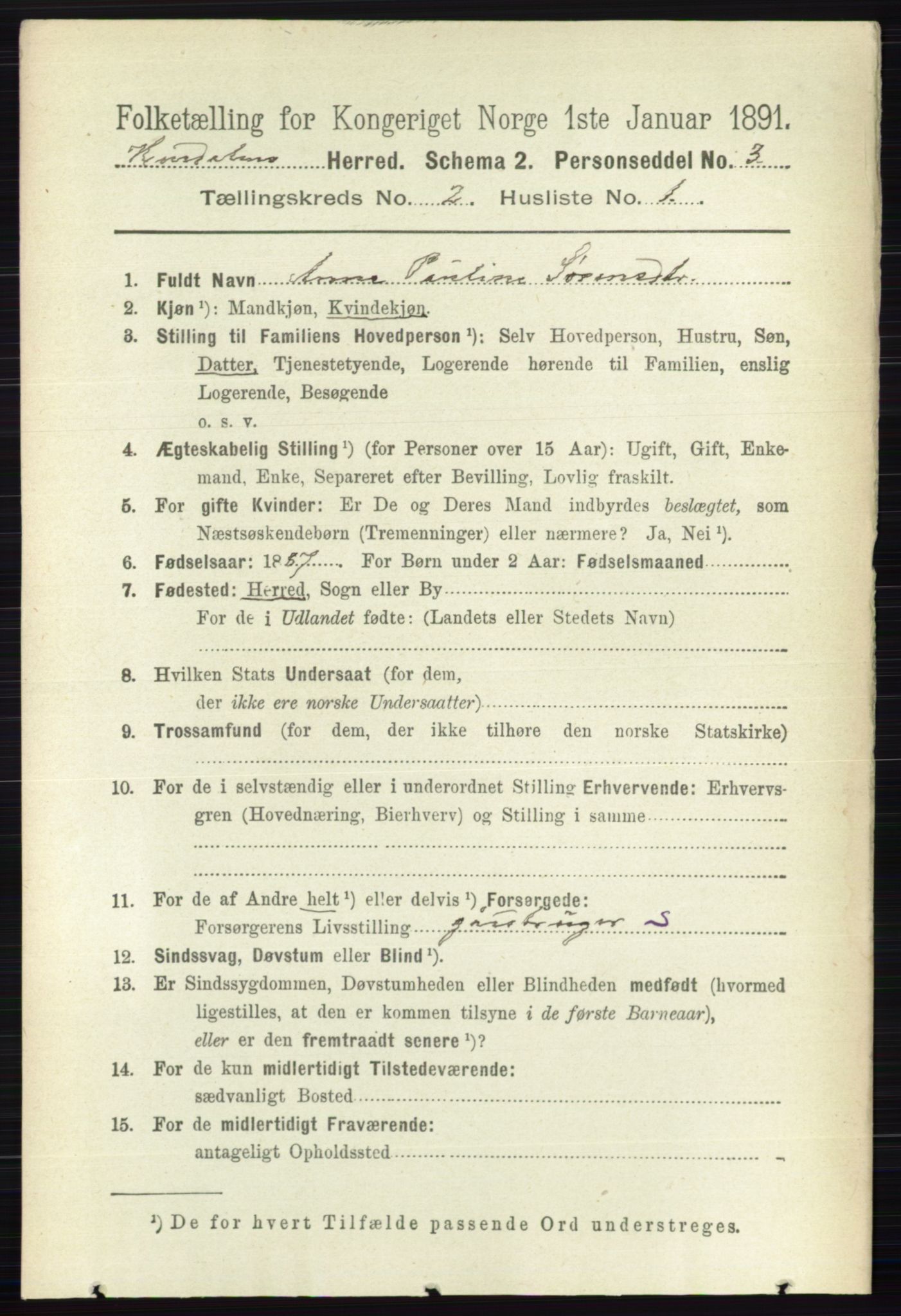 RA, 1891 census for 0239 Hurdal, 1891, p. 526