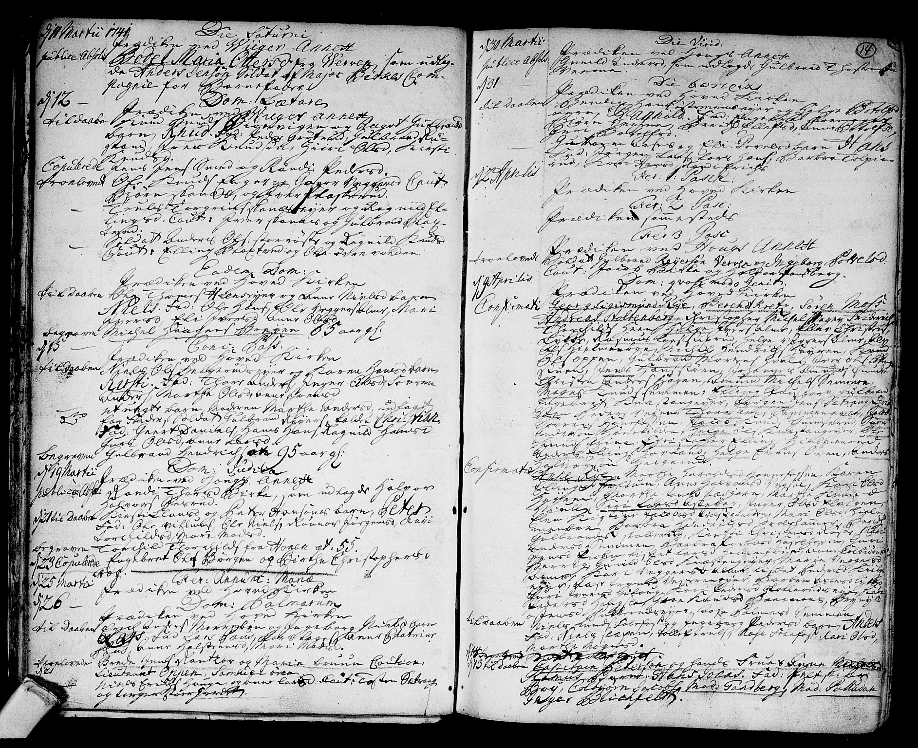 Norderhov kirkebøker, SAKO/A-237/F/Fa/L0003a: Parish register (official) no. 3, 1740-1757, p. 14