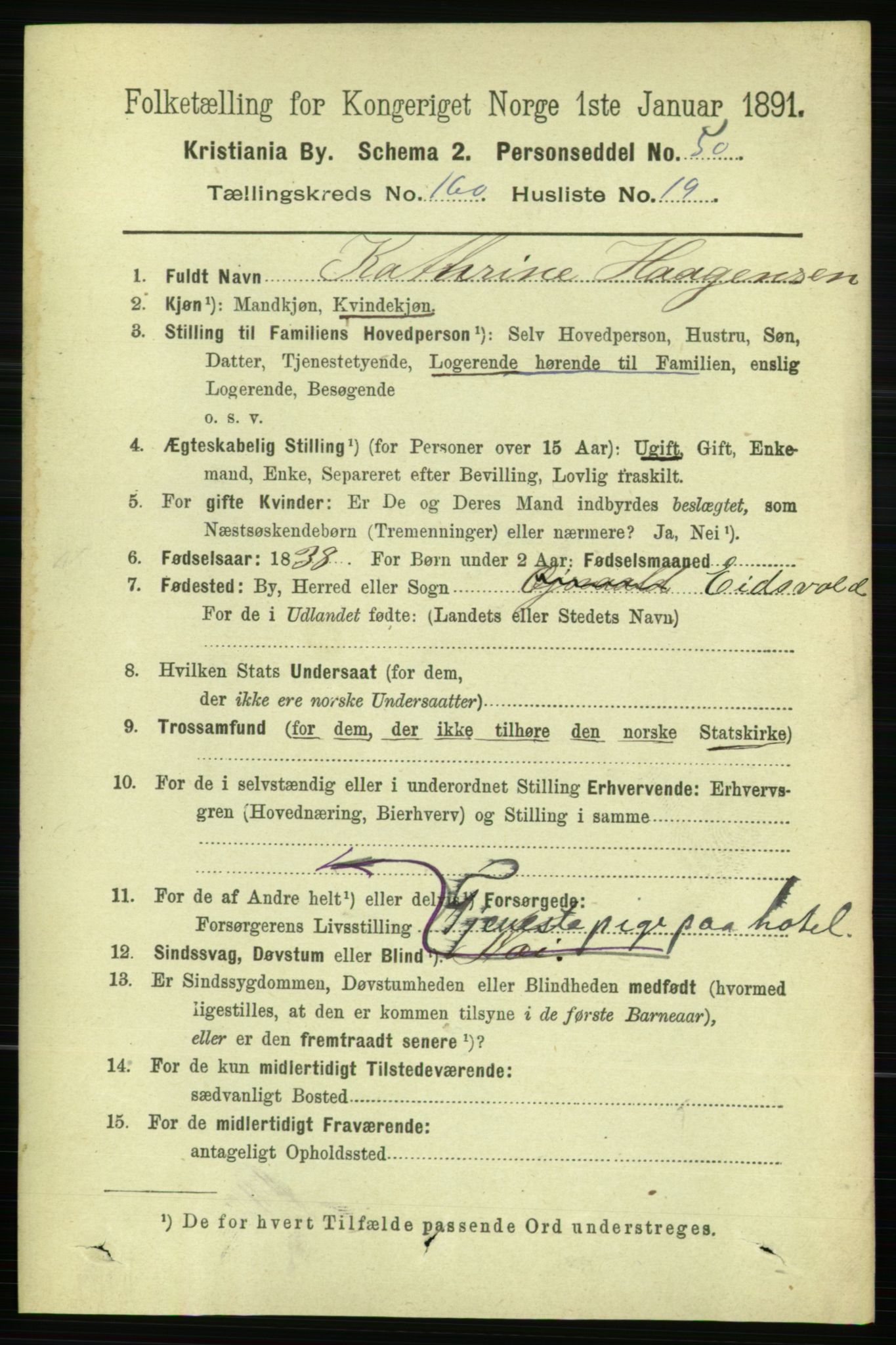 RA, 1891 census for 0301 Kristiania, 1891, p. 91241