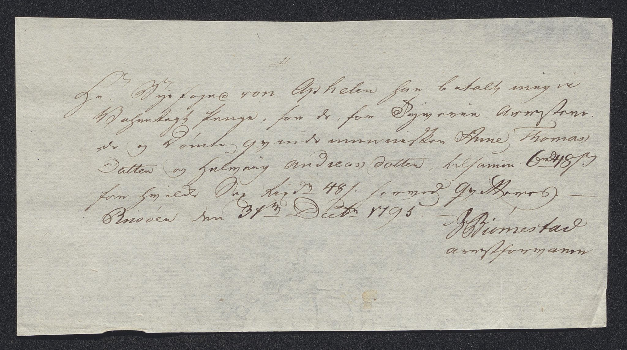 Danske Kanselli 1800-1814, AV/RA-EA-3024/K/Kk/Kka/Kkac/L0234: Kjøpstadregnskap Øster Risør, 1791-1795, p. 451