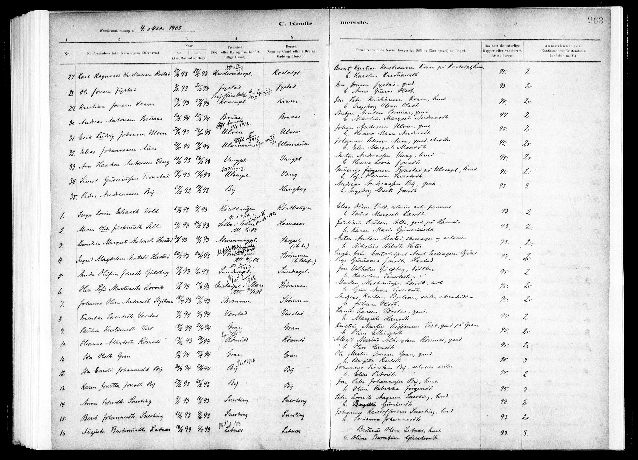 Ministerialprotokoller, klokkerbøker og fødselsregistre - Nord-Trøndelag, SAT/A-1458/730/L0285: Parish register (official) no. 730A10, 1879-1914, p. 263