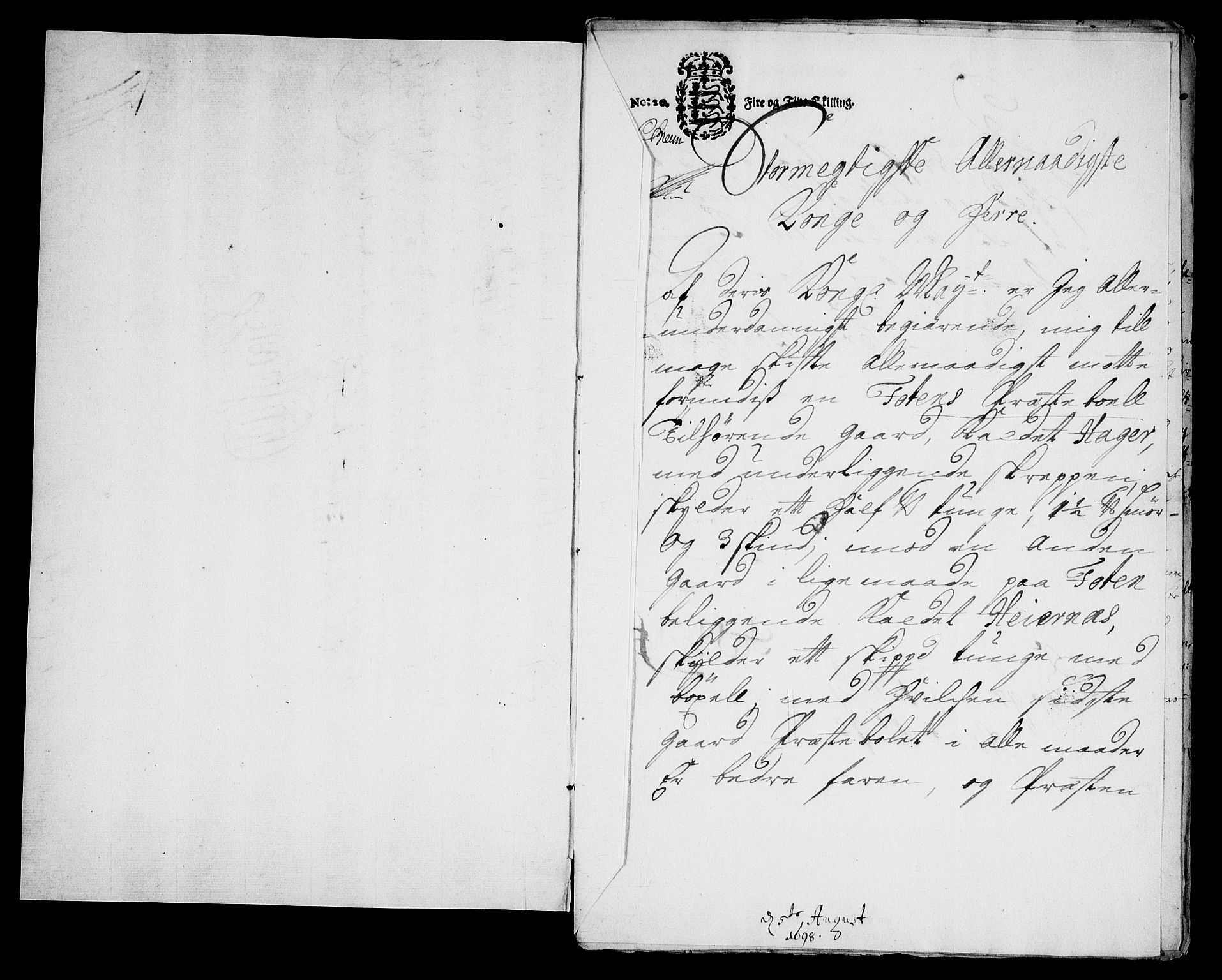 Rentekammeret inntil 1814, Realistisk ordnet avdeling, RA/EA-4070/On/L0013: [Jj 14]: Forskjellige dokumenter om krongodset i Norge, 1672-1722, p. 348