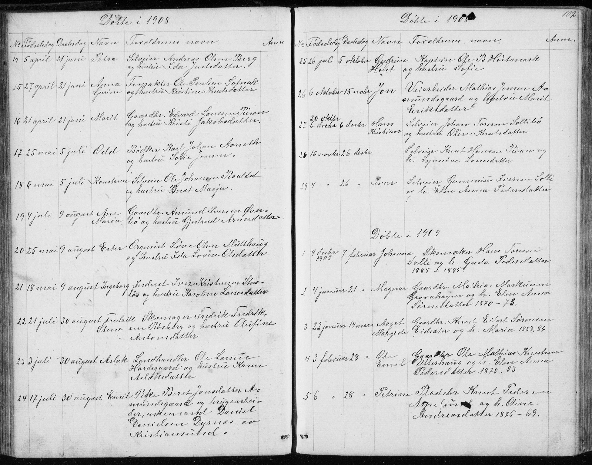 Ministerialprotokoller, klokkerbøker og fødselsregistre - Møre og Romsdal, SAT/A-1454/557/L0684: Parish register (copy) no. 557C02, 1863-1944, p. 102