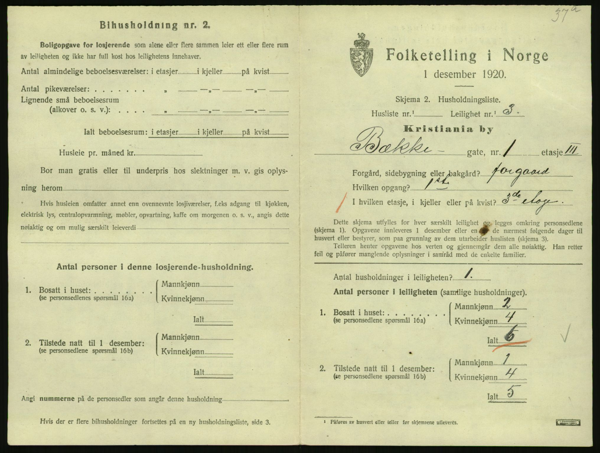 SAO, 1920 census for Kristiania, 1920, p. 11148