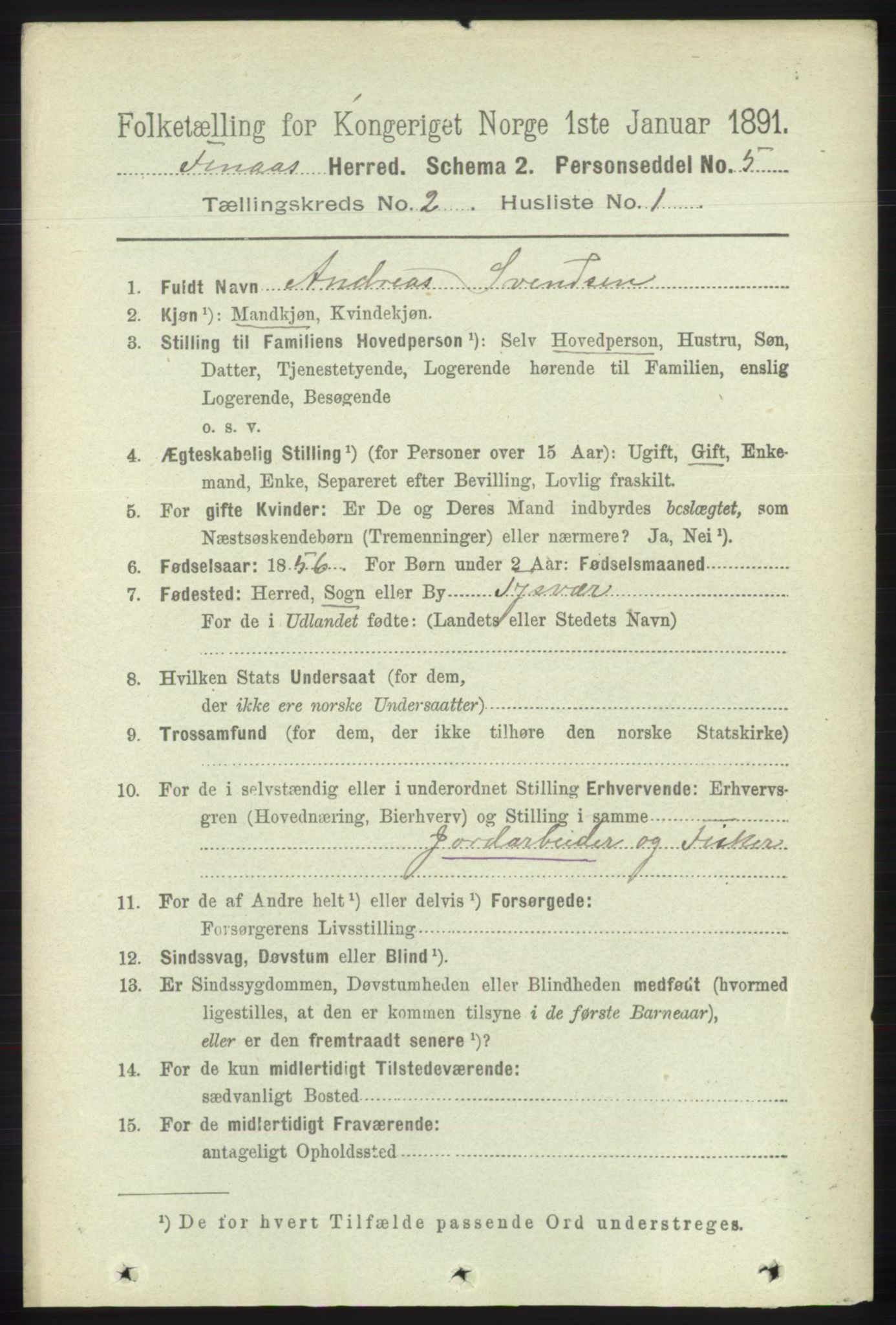 RA, 1891 census for 1218 Finnås, 1891, p. 774