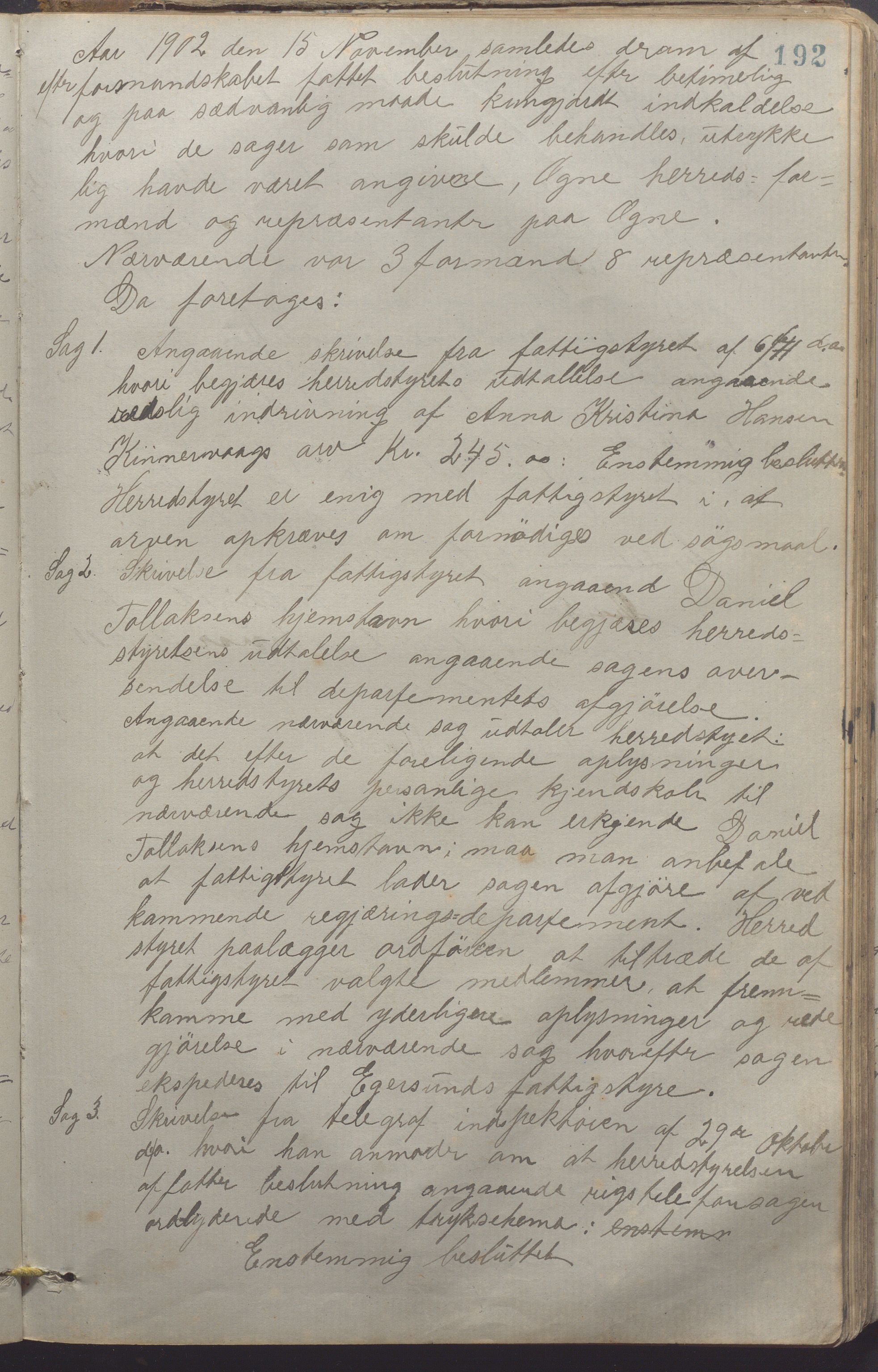 Ogna kommune- Formannskapet, IKAR/K-100909/A/L0002: Møtebok, 1880-1910, p. 192a