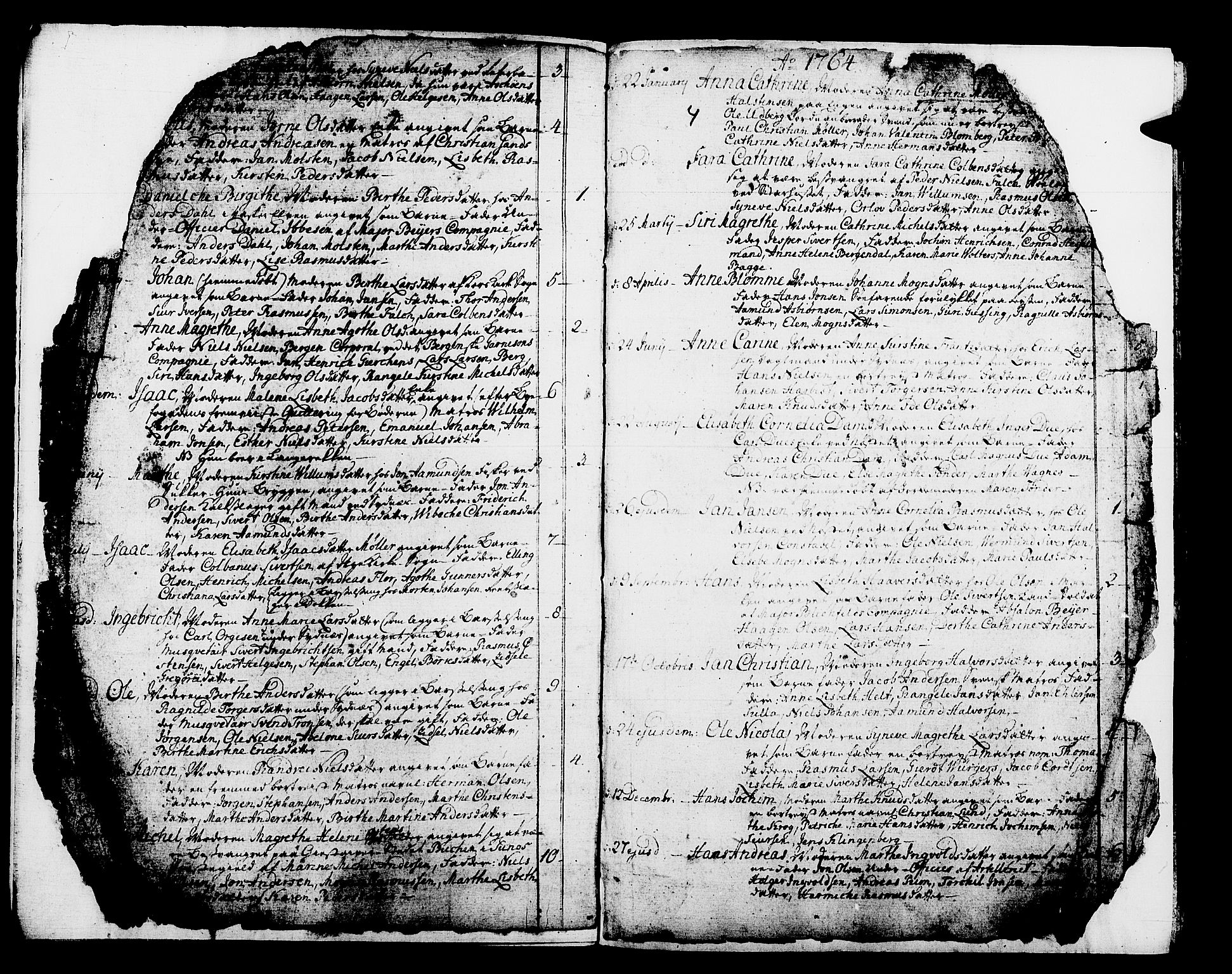 Domkirken sokneprestembete, SAB/A-74801/H/Haa/L0003: Parish register (official) no. A 3, 1758-1789, p. 4