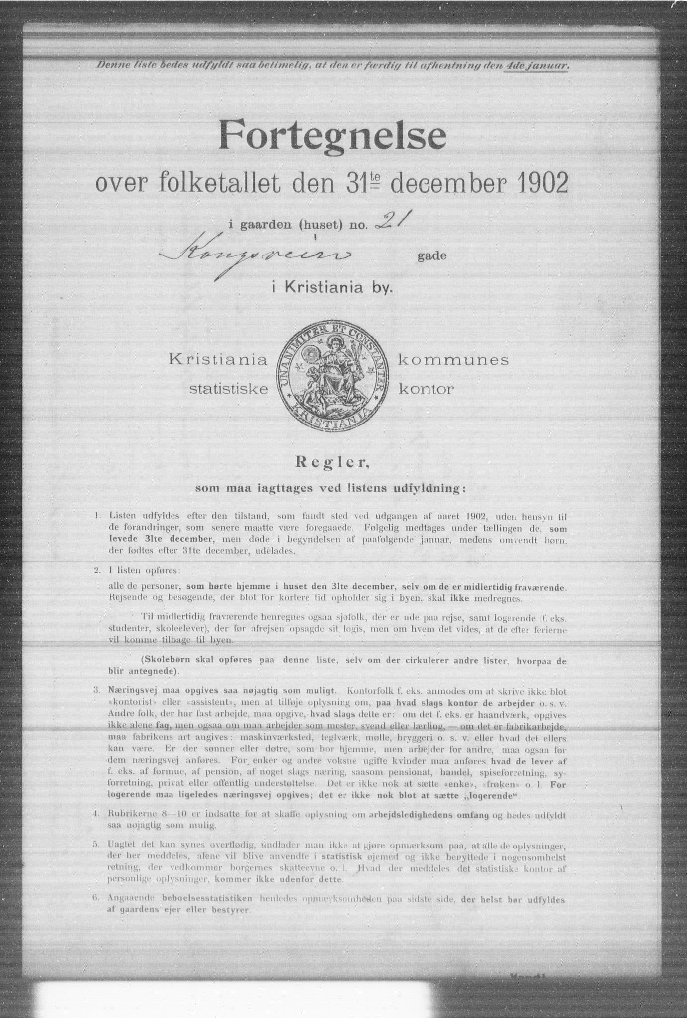 OBA, Municipal Census 1902 for Kristiania, 1902, p. 10079