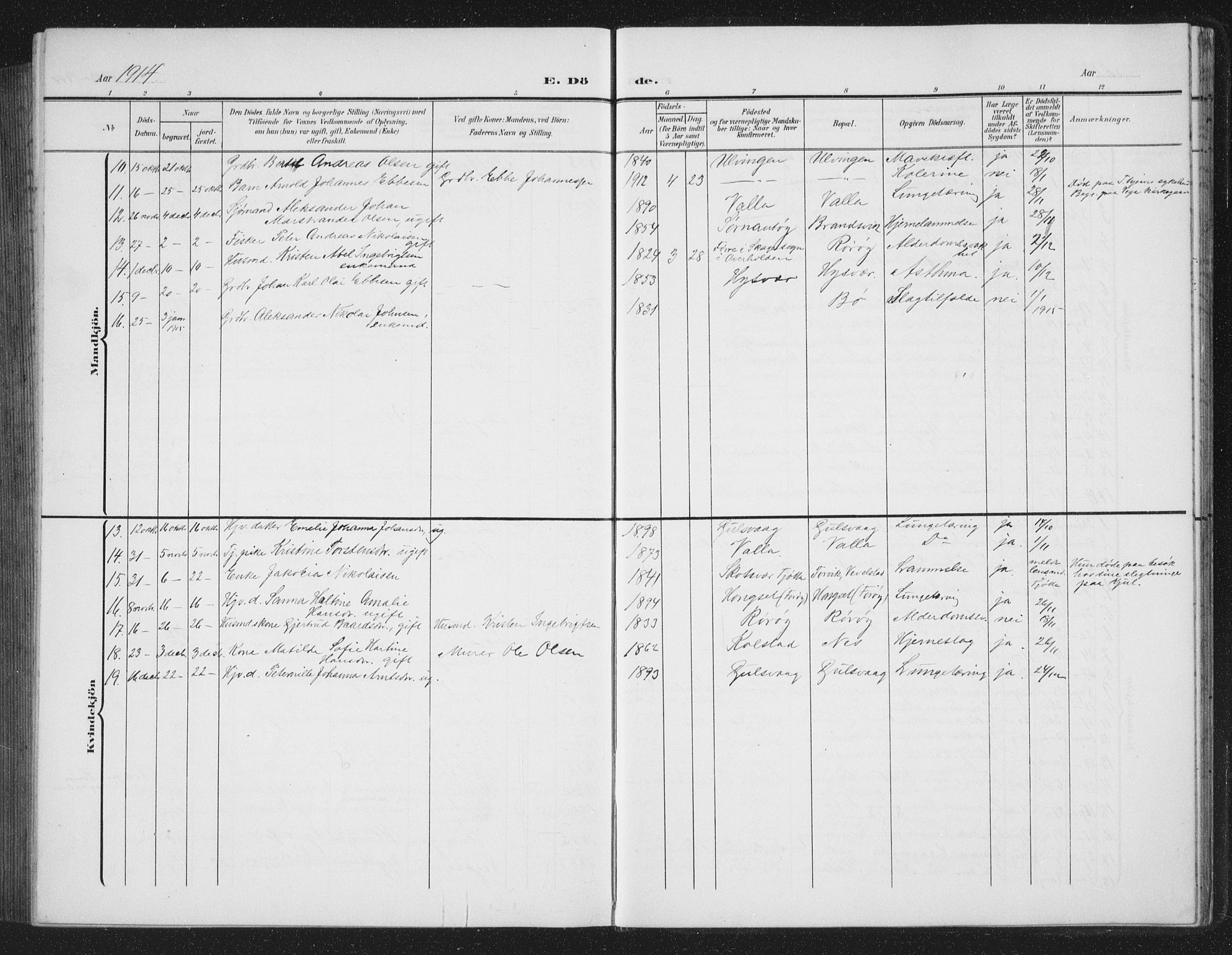 Ministerialprotokoller, klokkerbøker og fødselsregistre - Nordland, AV/SAT-A-1459/816/L0254: Parish register (copy) no. 816C04, 1905-1934