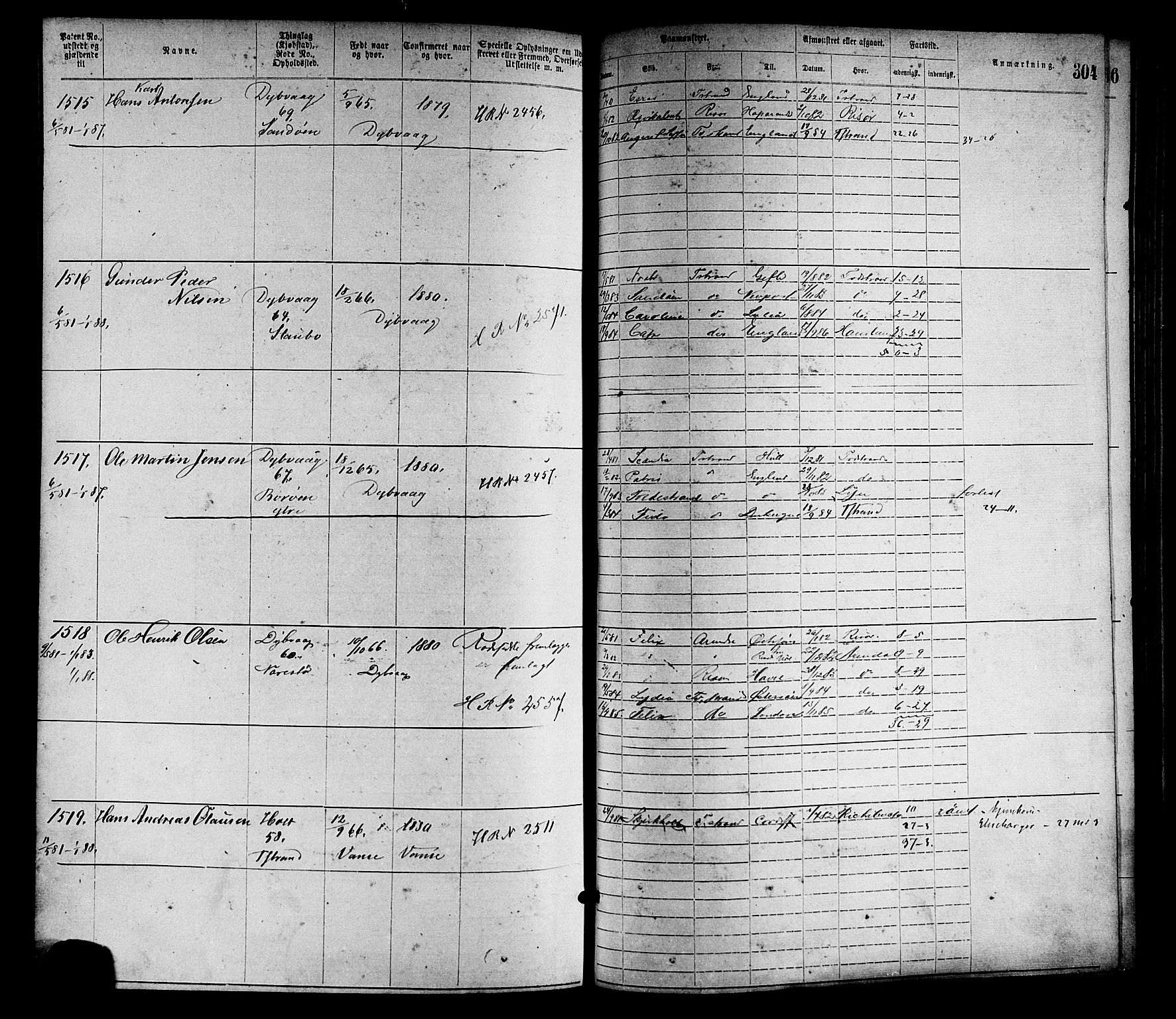 Tvedestrand mønstringskrets, SAK/2031-0011/F/Fa/L0001: Annotasjonsrulle nr 1-1905 med register, R-1, 1866-1886, p. 329