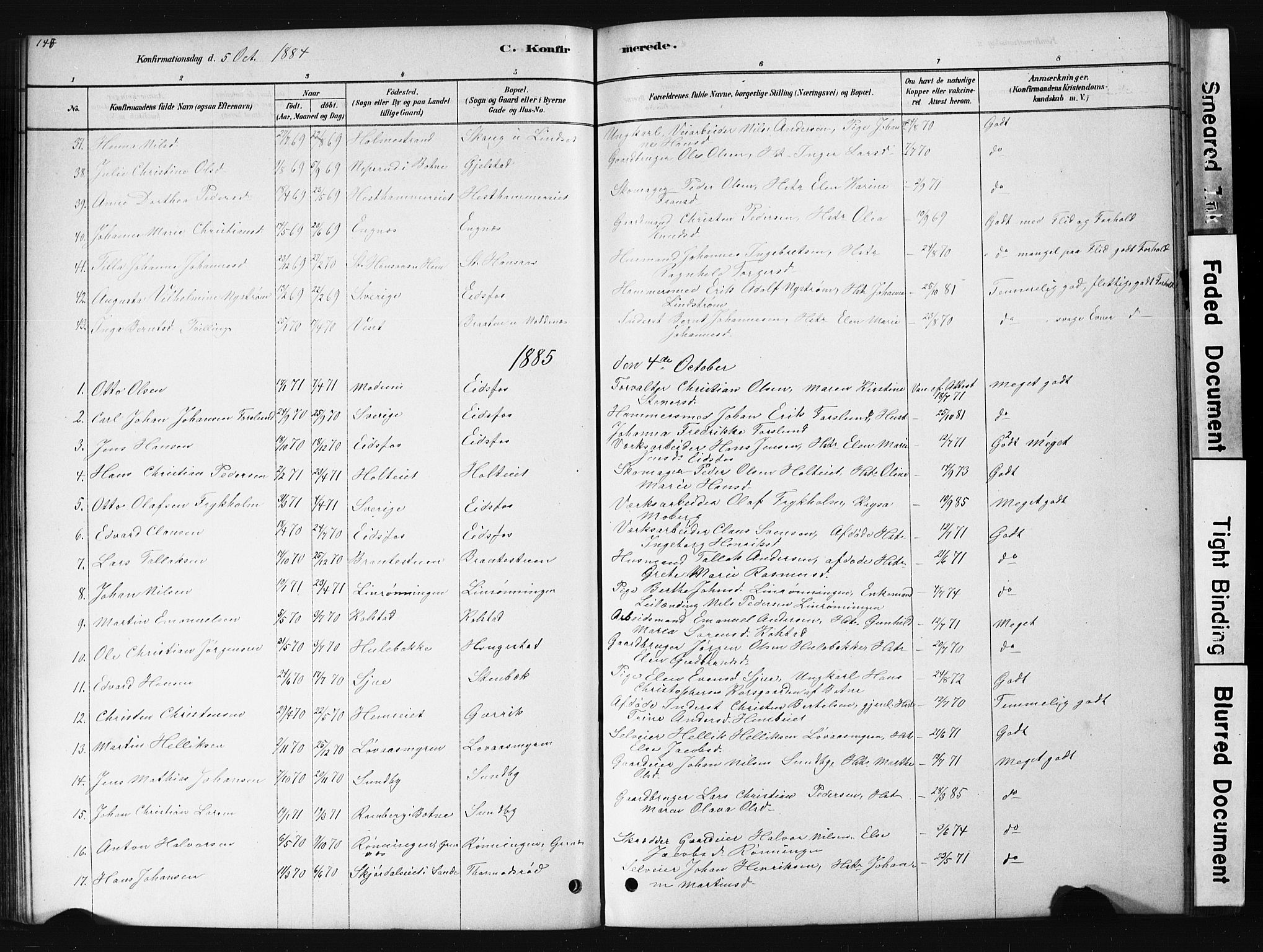 Hof kirkebøker, AV/SAKO-A-64/G/Ga/L0004: Parish register (copy) no. I 4, 1878-1930, p. 145