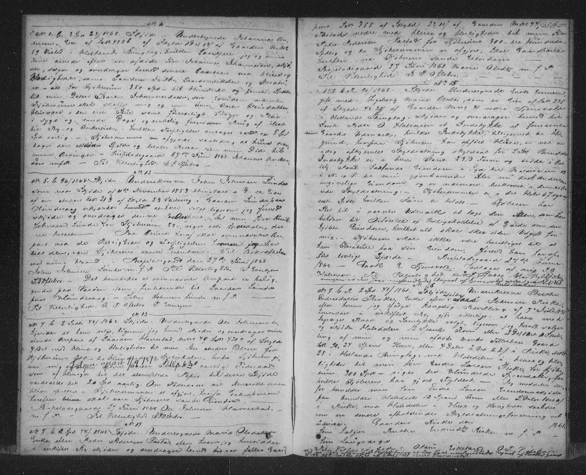 Jæren og Dalane sorenskriveri, SAST/A-100306/4/41/41BB/L0010: Mortgage book no. 8, 1866-1868, p. 365