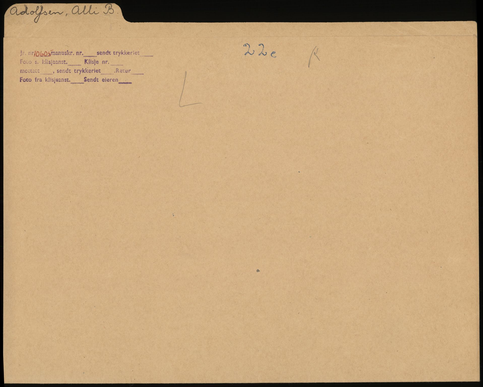 Sosialdepartementet, Våre Falne, AV/RA-S-1708/E/Ee/L0025: Personmapper: Abelsen 01 - Amundsen, H. 65, 1945-1951, p. 397