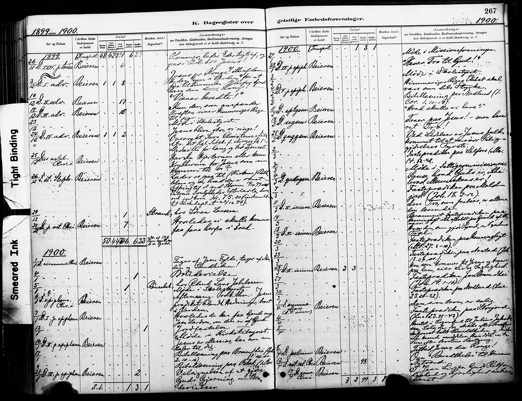 Ministerialprotokoller, klokkerbøker og fødselsregistre - Nordland, AV/SAT-A-1459/846/L0646: Parish register (official) no. 846A04, 1887-1901, p. 267