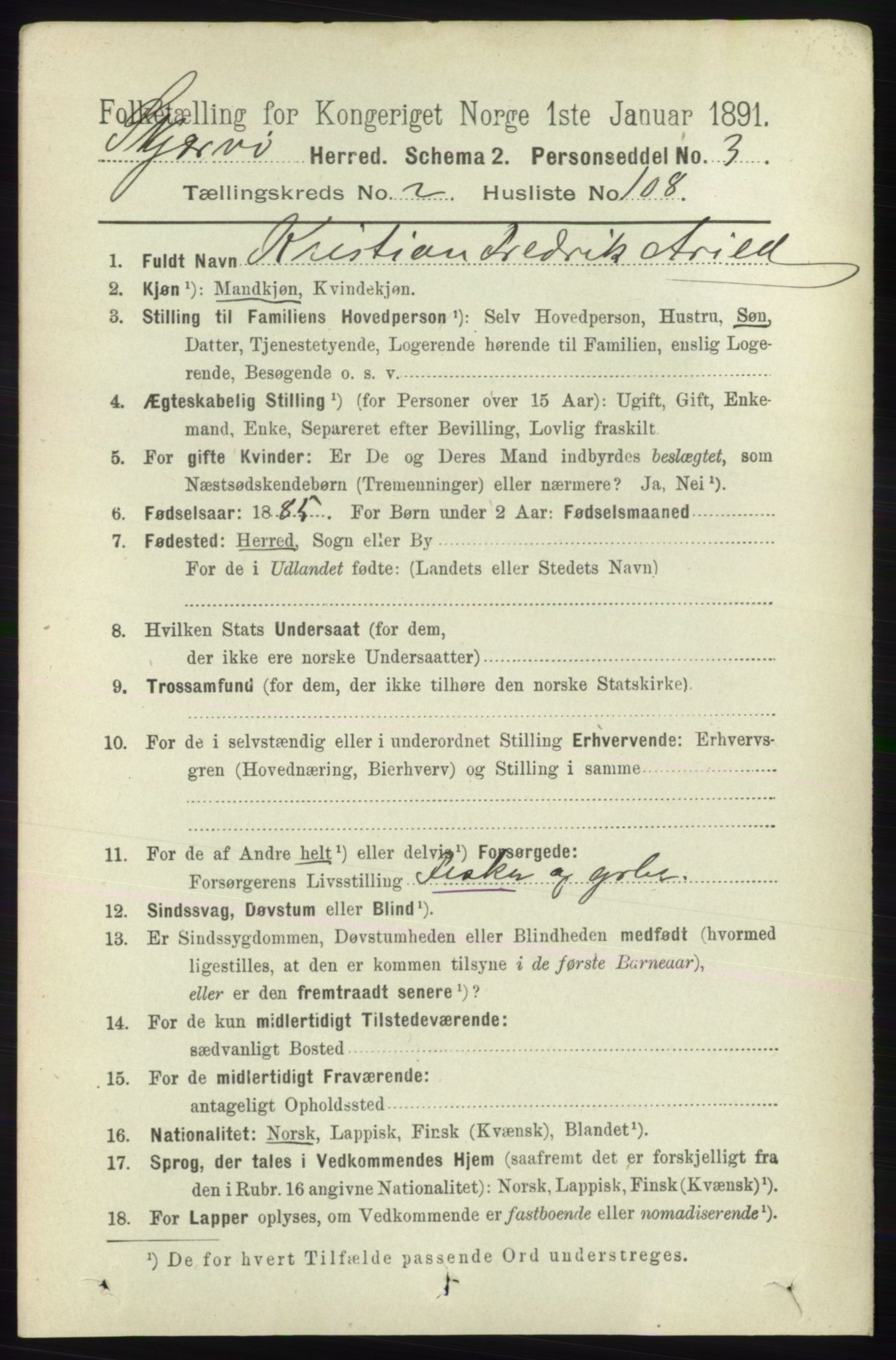 RA, 1891 census for 1941 Skjervøy, 1891, p. 1780