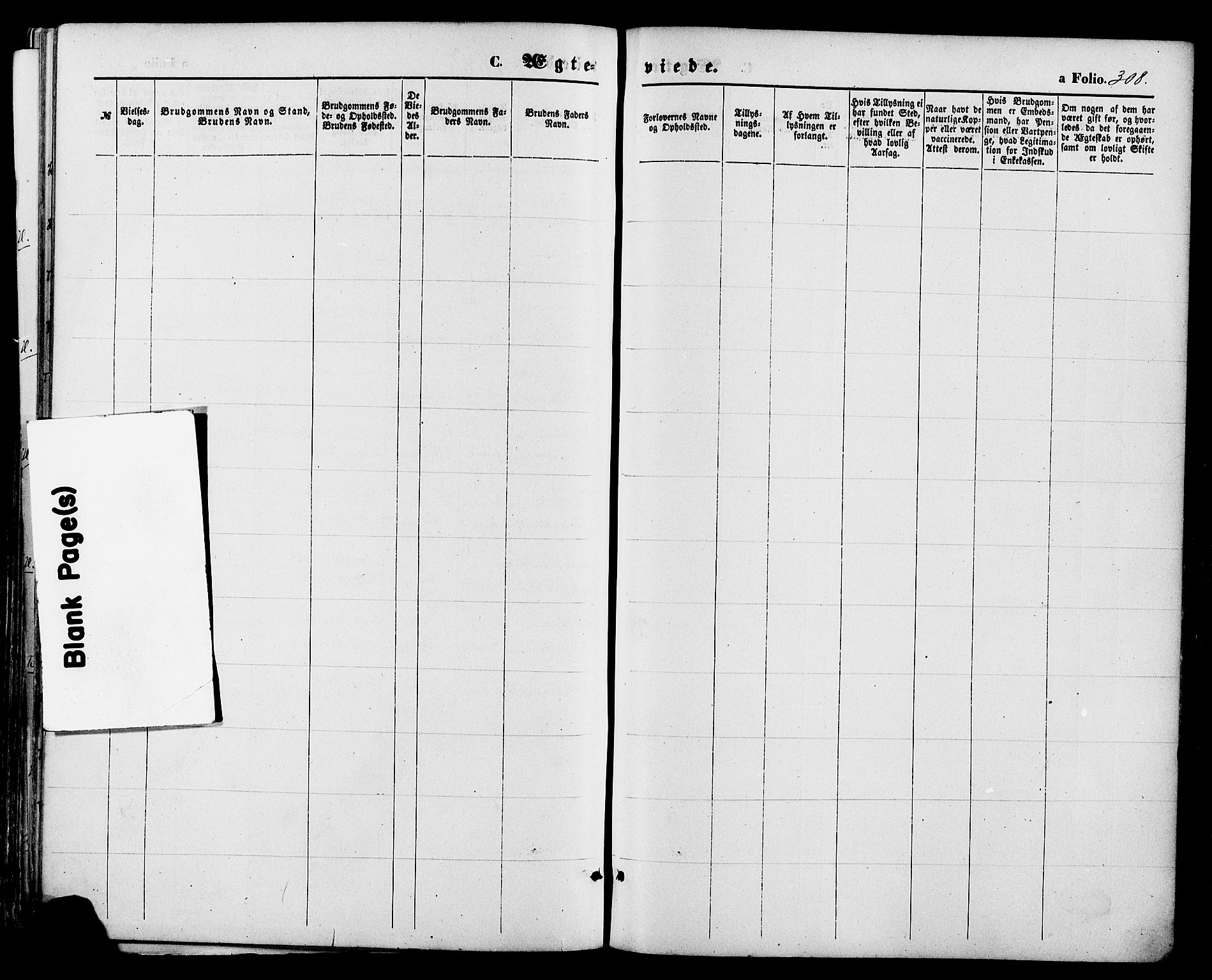 Holt sokneprestkontor, AV/SAK-1111-0021/F/Fa/L0010: Parish register (official) no. A 10, 1872-1885, p. 308