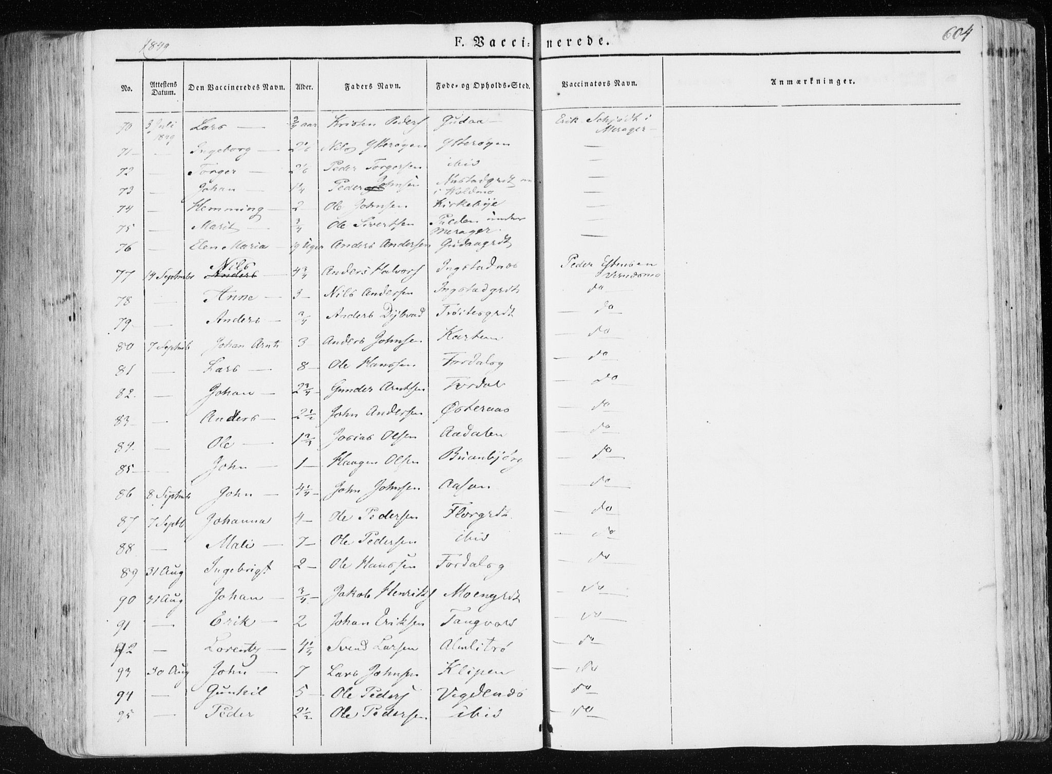 Ministerialprotokoller, klokkerbøker og fødselsregistre - Nord-Trøndelag, SAT/A-1458/709/L0074: Parish register (official) no. 709A14, 1845-1858, p. 604